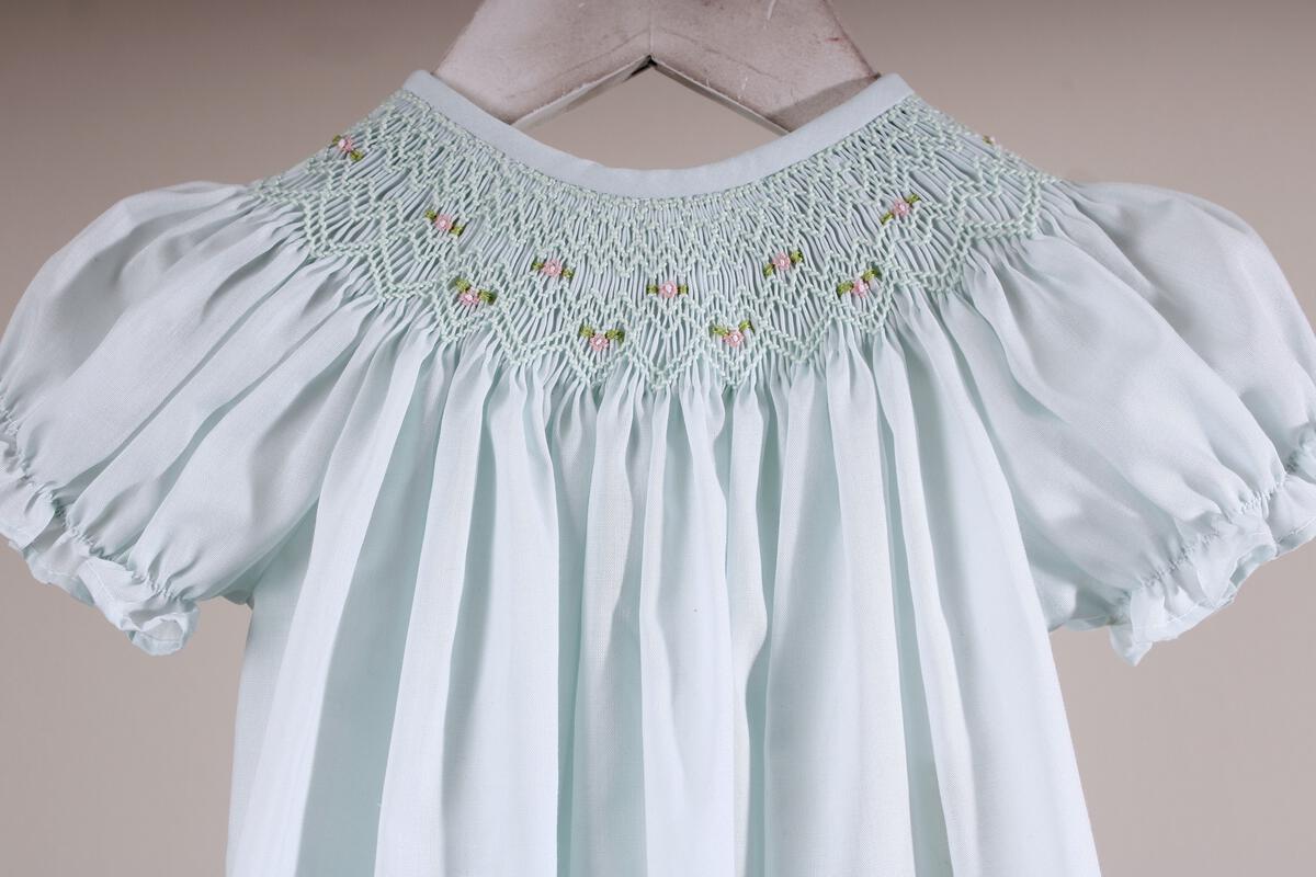 Baby Blessings Mint Geometric Iris Dress