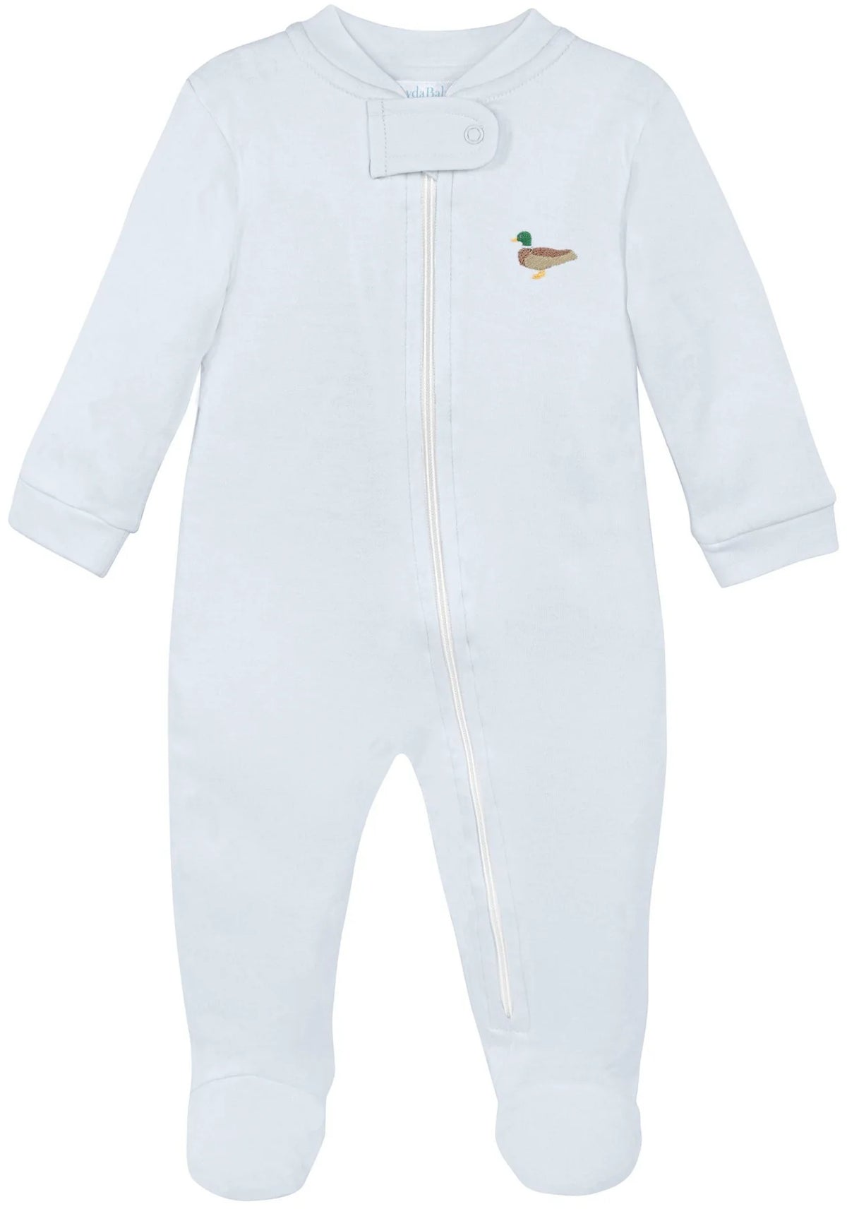 Lyda Baby Duck By The Lake Zipper Footie--Light Blue