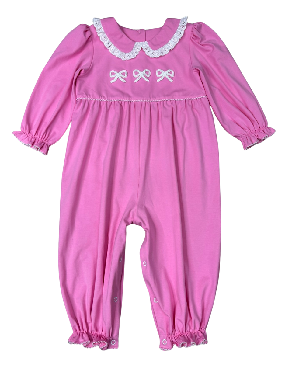 Whimsy Bay Belinda Bow Lacey Romper