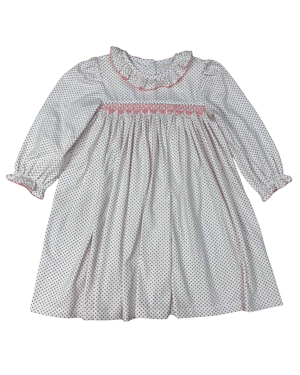 Whimsy Bay Little Valentine Smocked Ruffle Dress