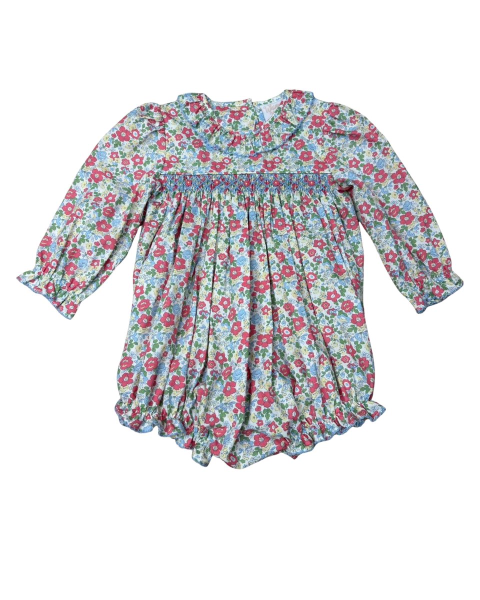 Whimsy Bay Betty's Bouquet Ruffle Smocked Bubble