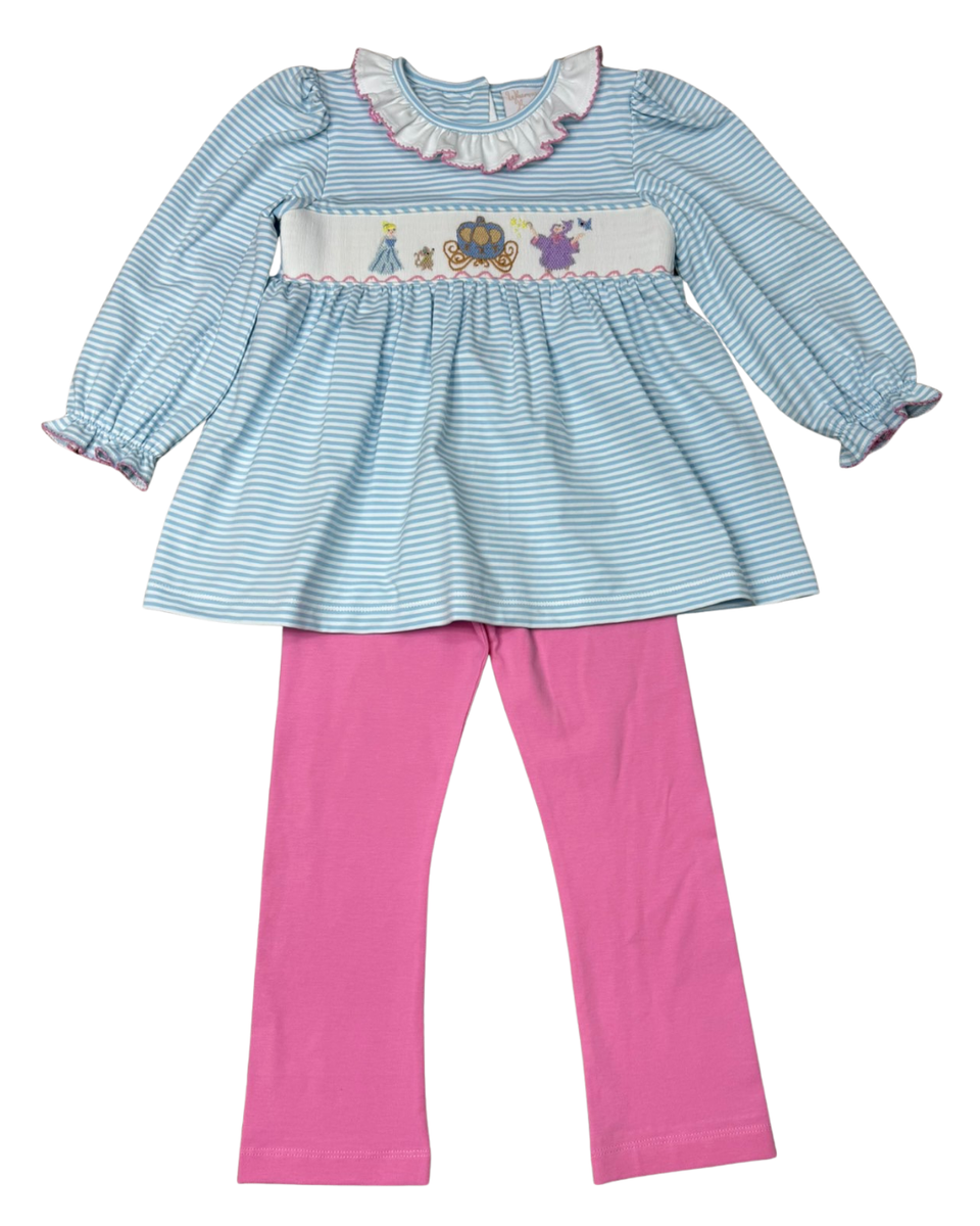 Whimsy Bay Princess Ball Smocked Pant Set