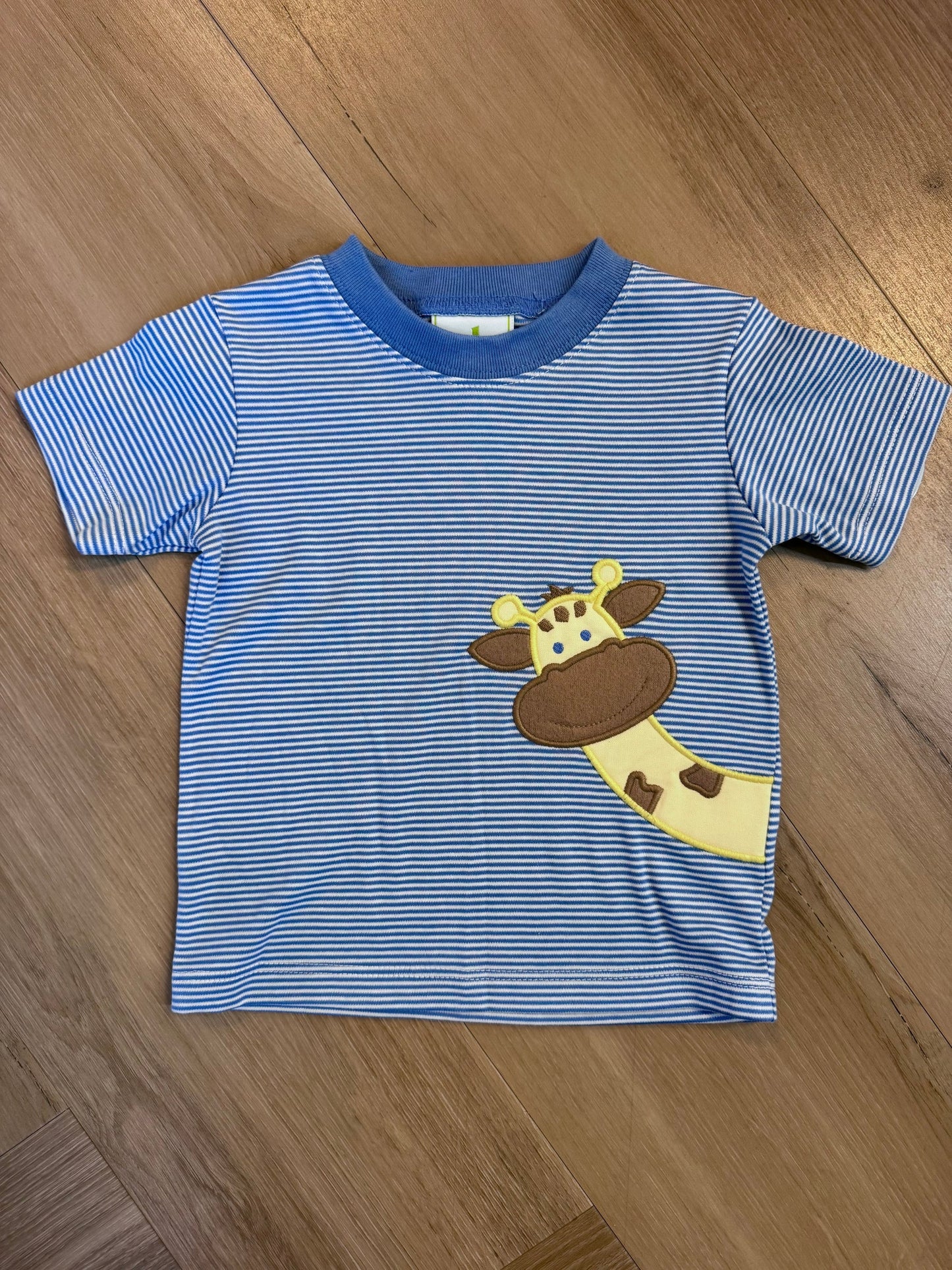 Zuccini GIRAFFE HARRY'S PLAY TEE, PERIWINKLE BITTY