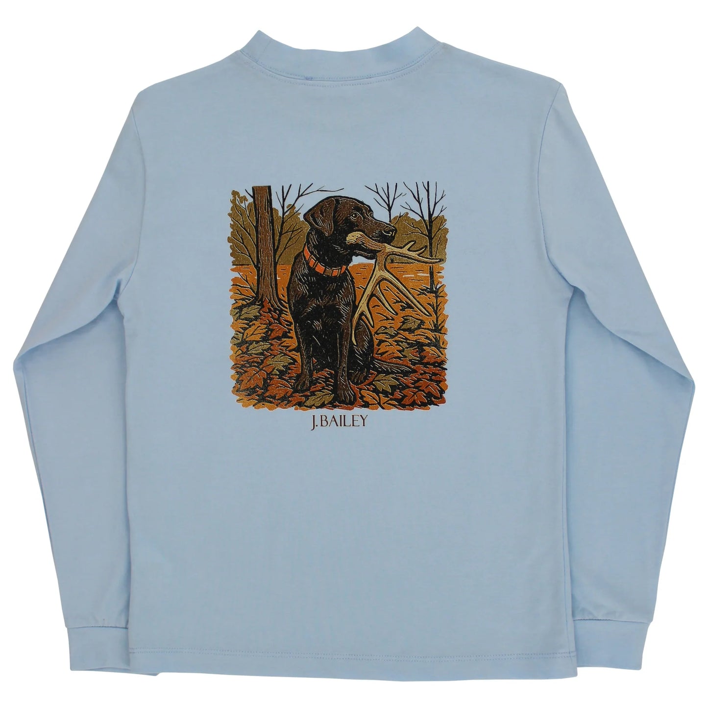 Bailey Boys Long Sleeve Logo Tee, Antler Dog/Bayberry