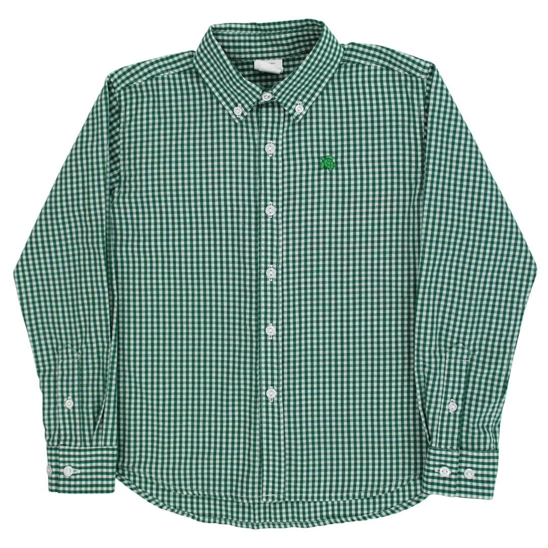 Bailey Boys Roscoe Button Down Shirt--Kelly Check