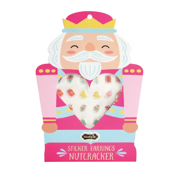 Mud Pie Christmas Nutcracker Sticker Earrings