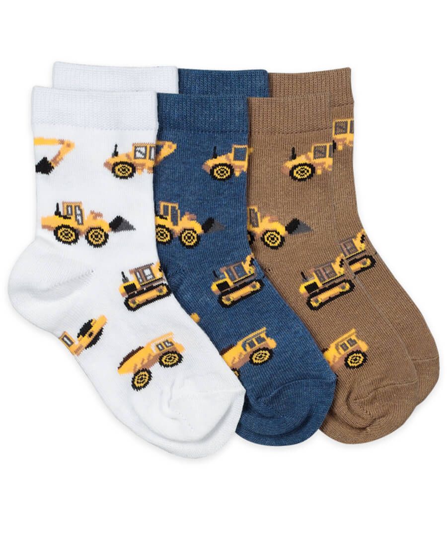 Jefferies Socks Construction Crew Socks Triple Treat--Putty--Size Small