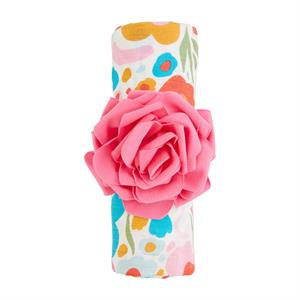 Mud Pie Flower Swaddle & Headband Set