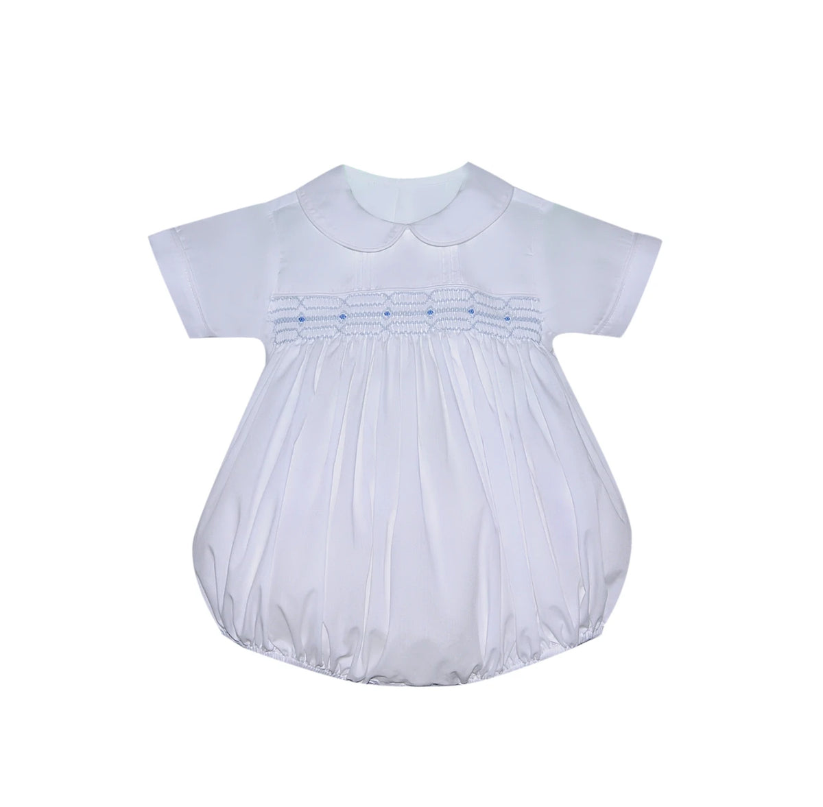 Remember Nguyen Finley Bubble--White with Blue Smocking