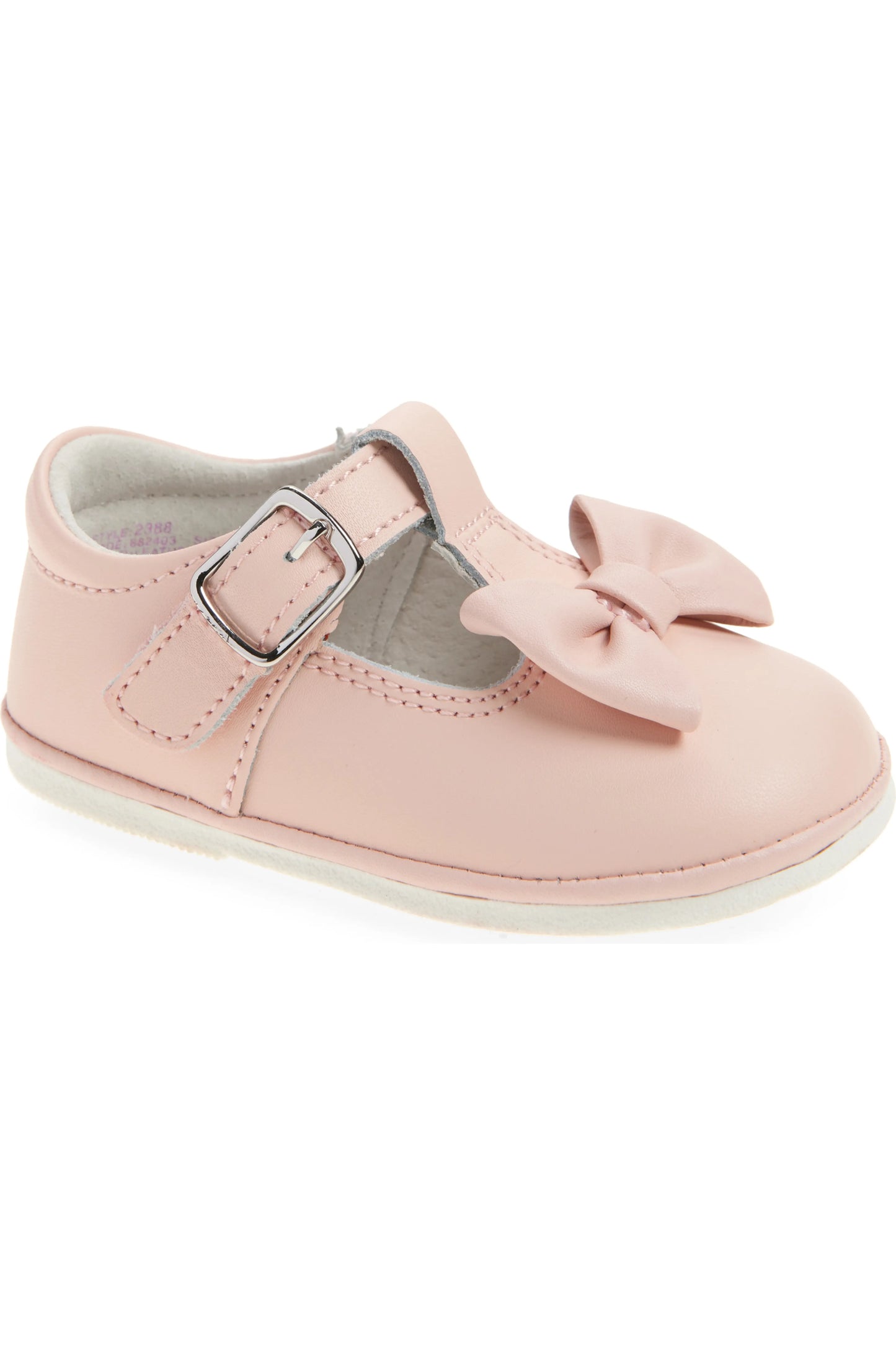 L'Amour Angel Minnie Bow Leather Pink Shoes