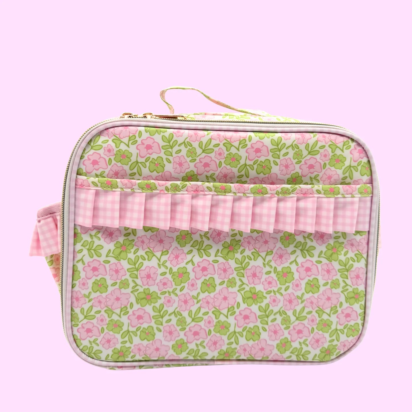 Poppy Kids Co Pink and Green Floral Lunchbox