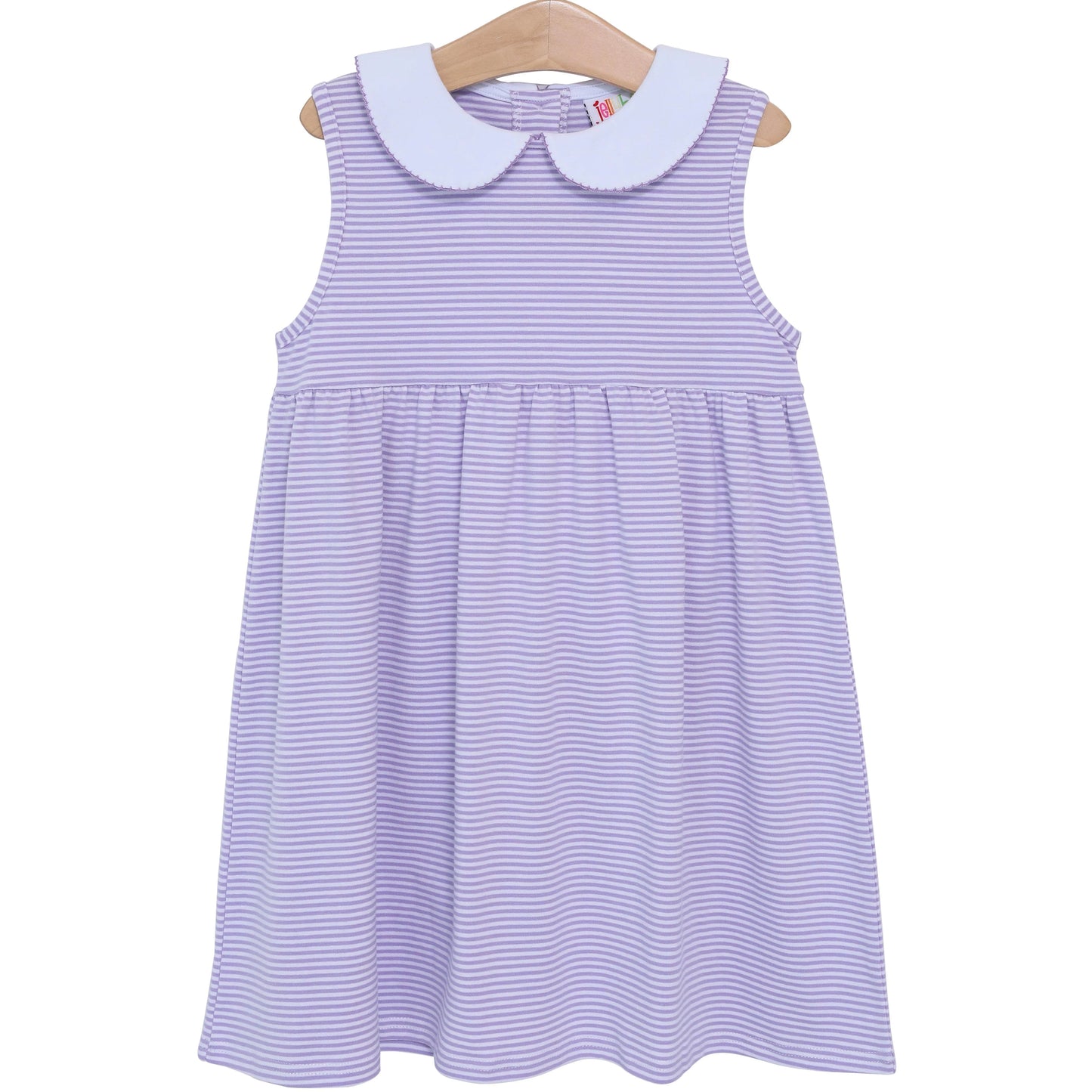 Jellybean by Smock Candy Charlotte Sleeveless Dress- Lavender Stripe