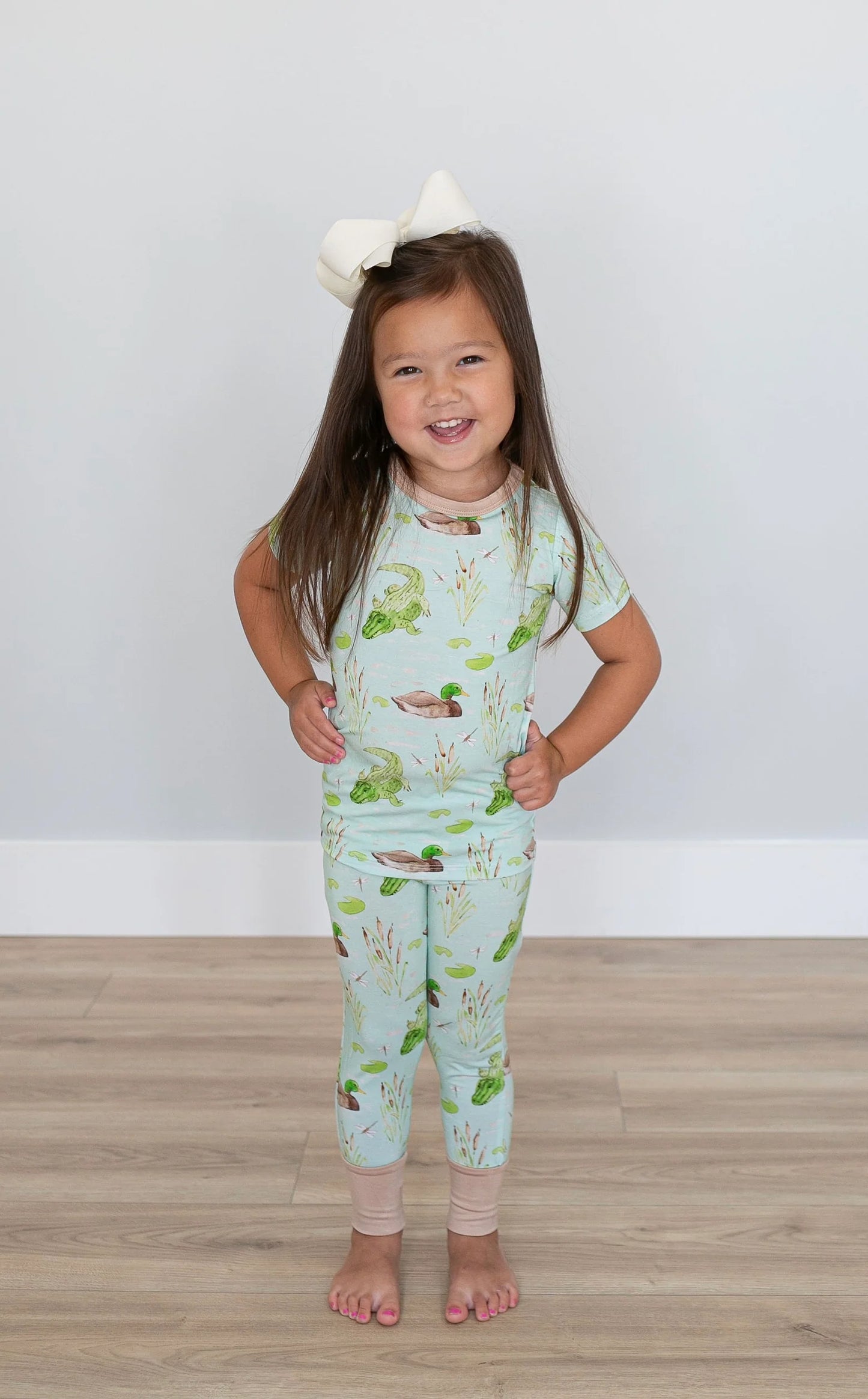 Sweet Bay Clothing Ducks and Gators Two Piece Pajama Pants Set