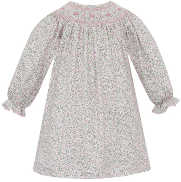 Petit Bebe Carol Pink Knit Long Sleeve Liberty Floral Bishop