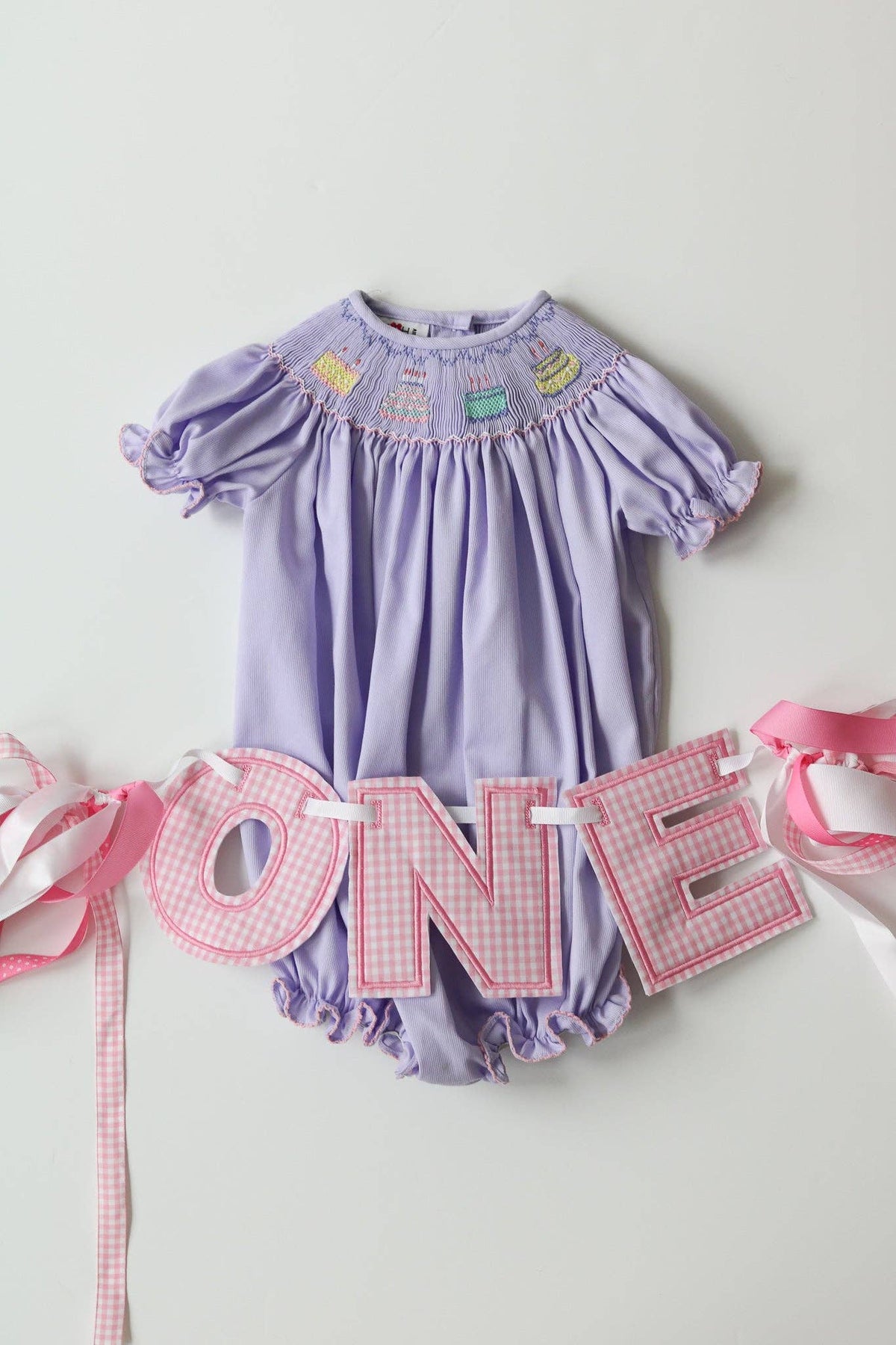 Ruth and Ralph Birthday Girl Smocked Birdie Bubble