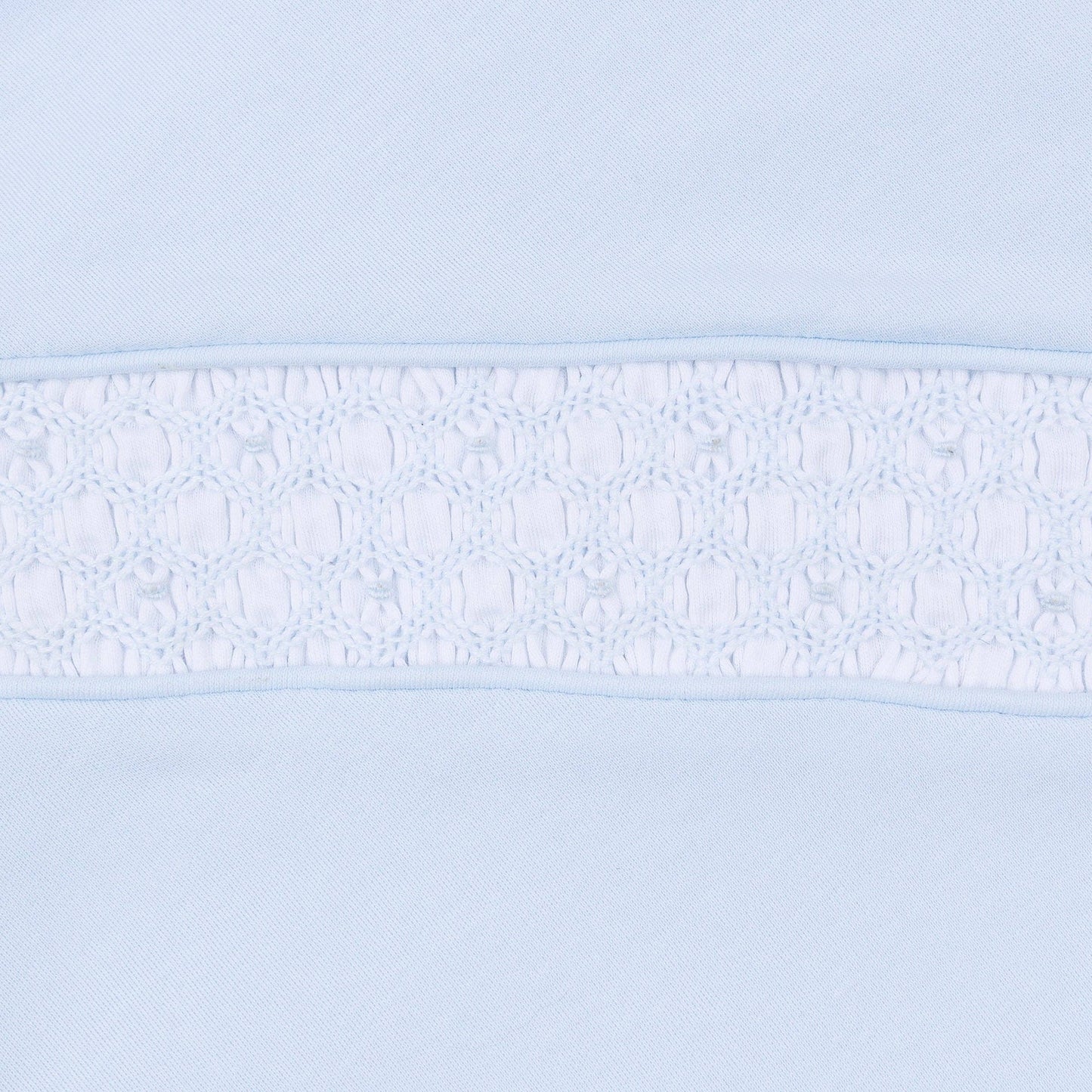 Magnolia Baby Walker's Classics Smocked Short Sleeve Bubble - Light Blue