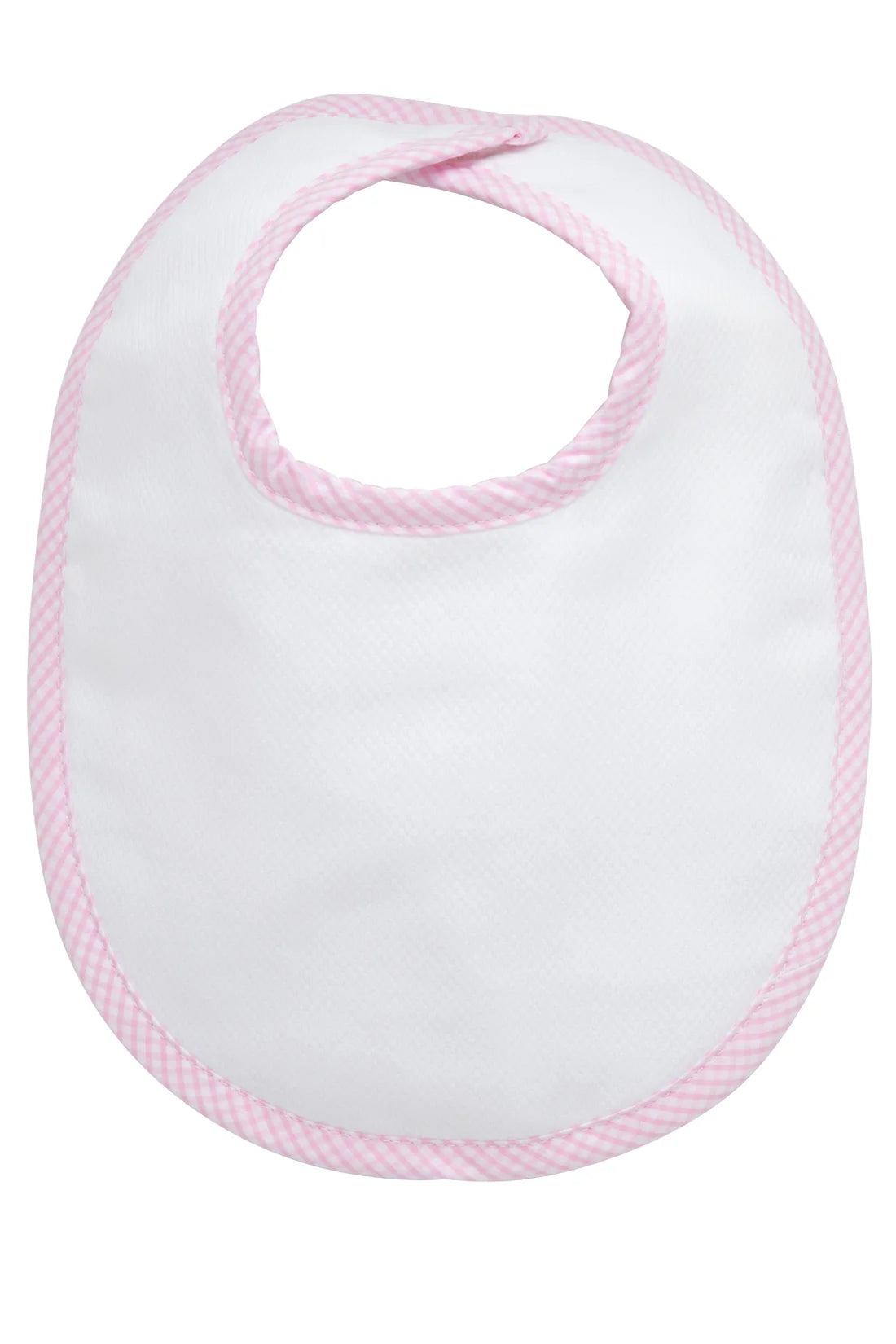 3 Marthas Small Check Basic Bib, Pink