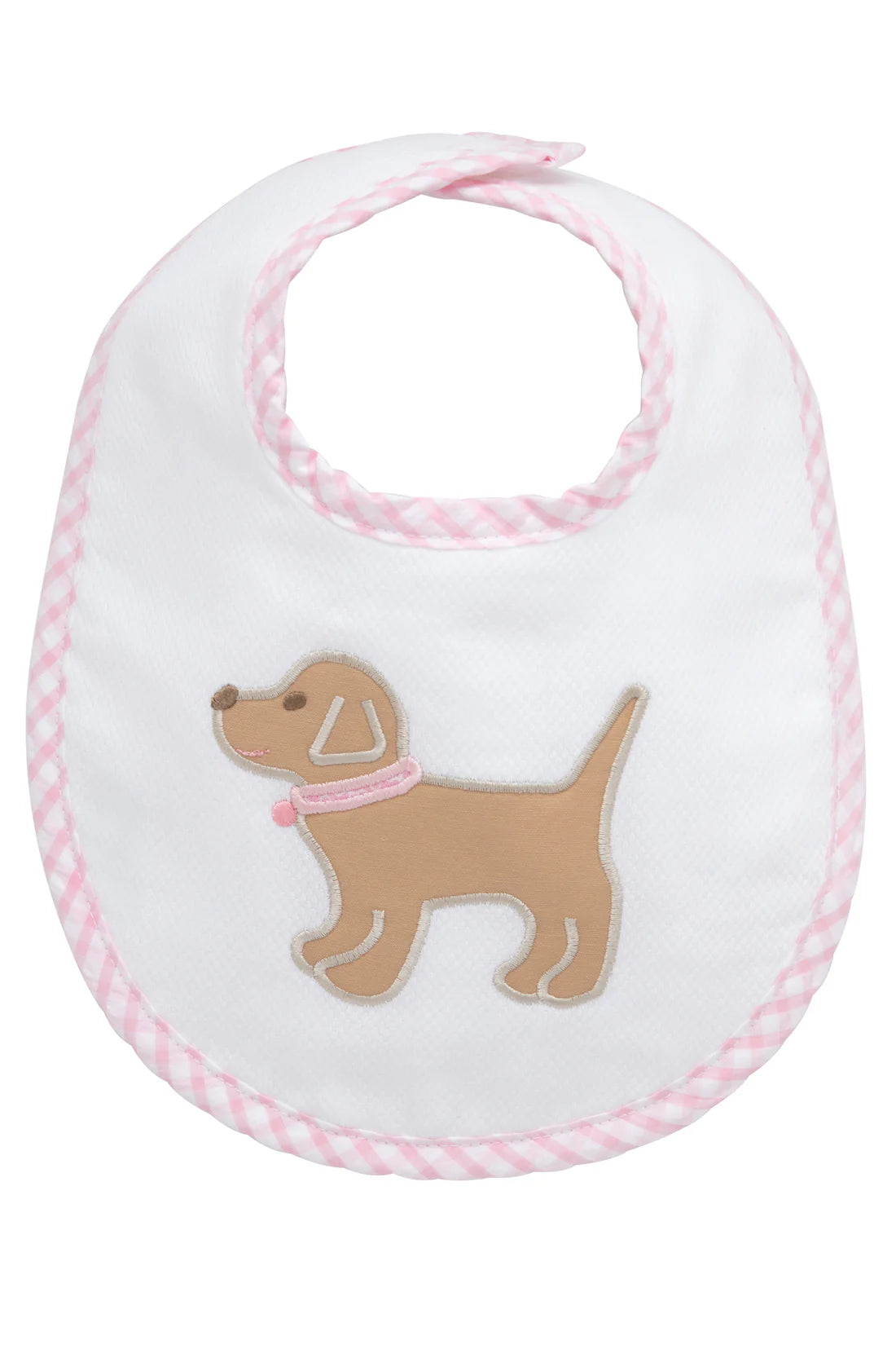 3 Marthas Puppy Applique Basic Bib, Pink