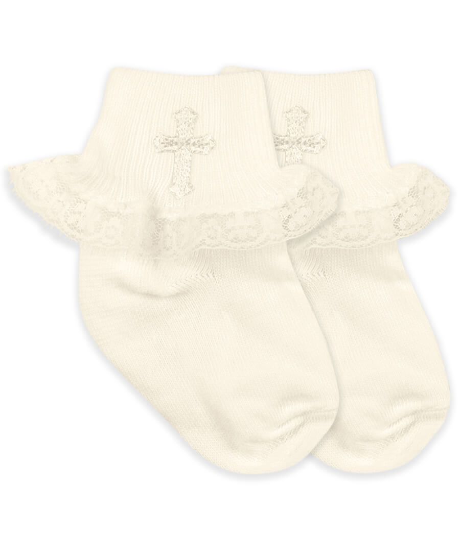 Jefferies Socks Pearl White Christening Socks