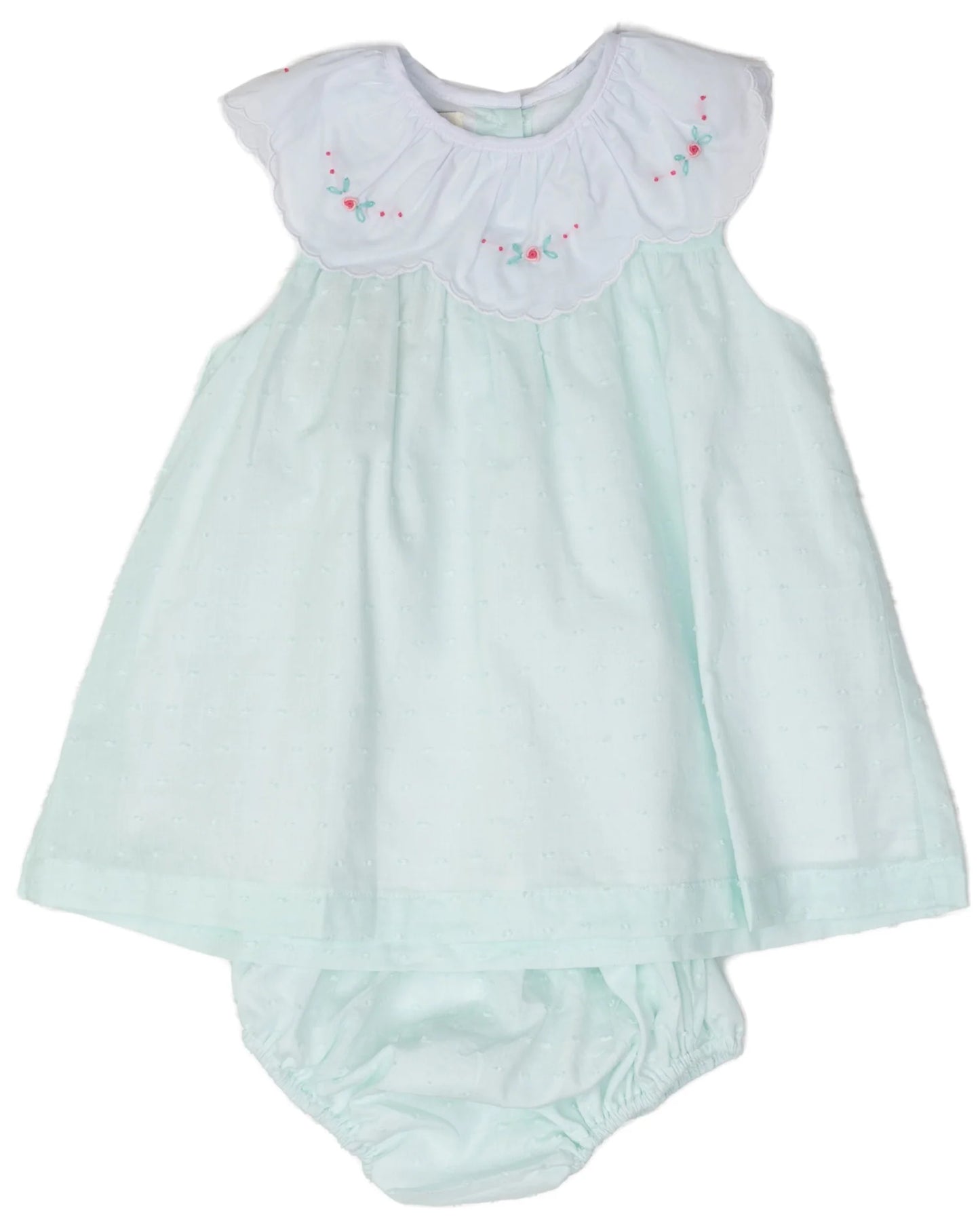 The Oaks Aubrey Mint Swiss Dot Romper