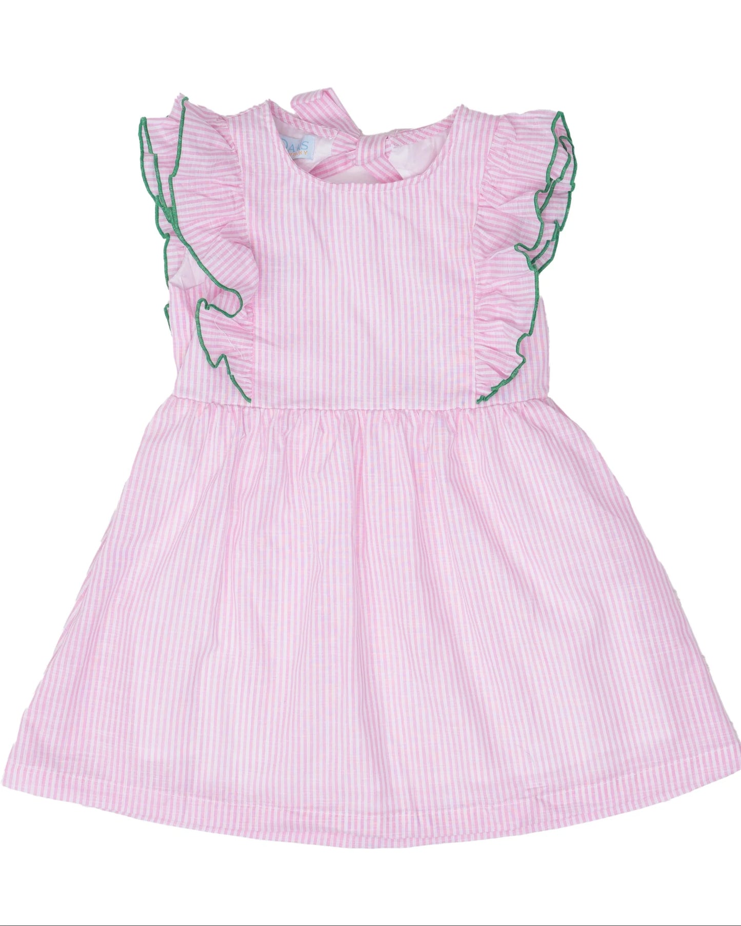 The Oaks Faye Pink Stripe with Green Dress