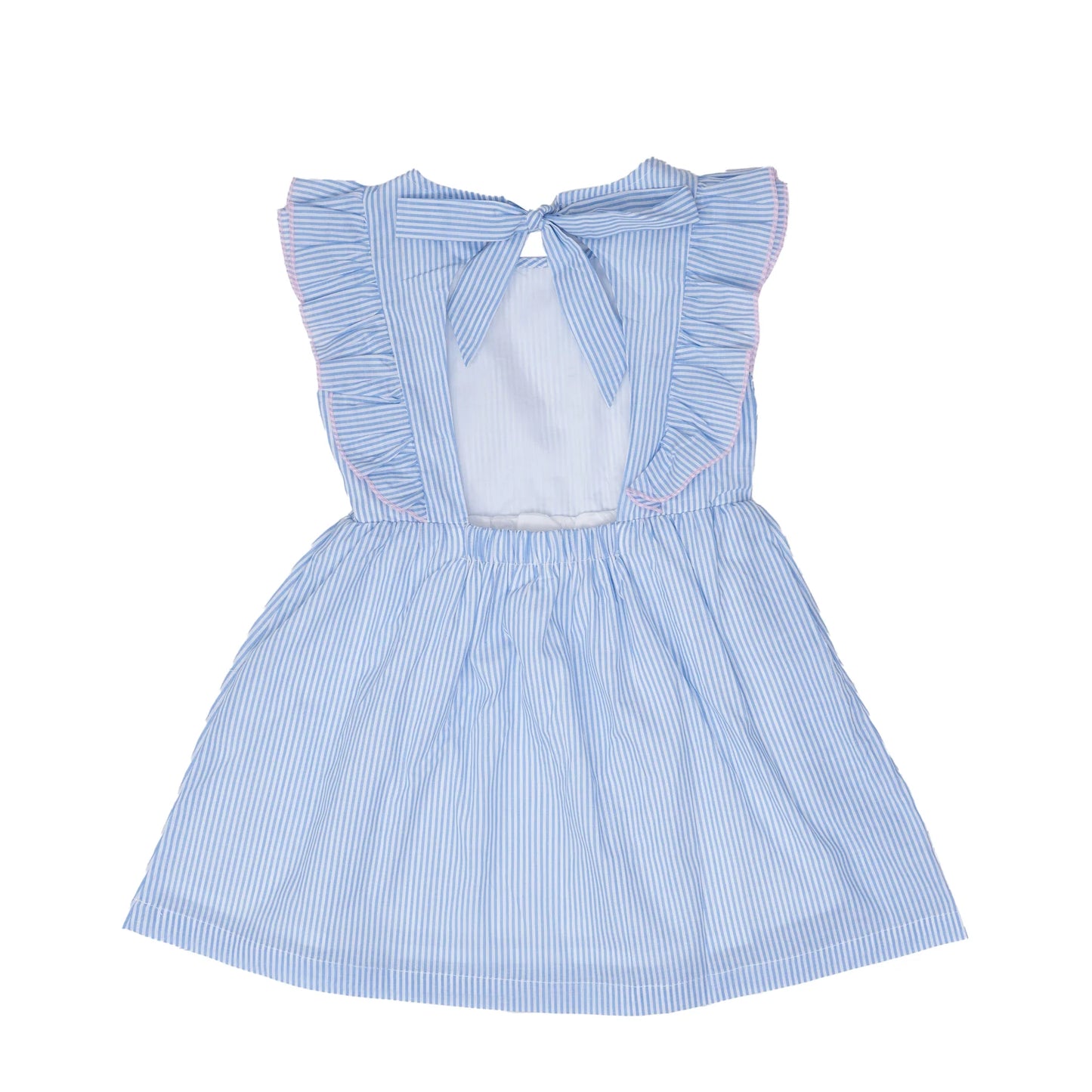 The Oaks Faye Light Blue Stripe with Pink Dress