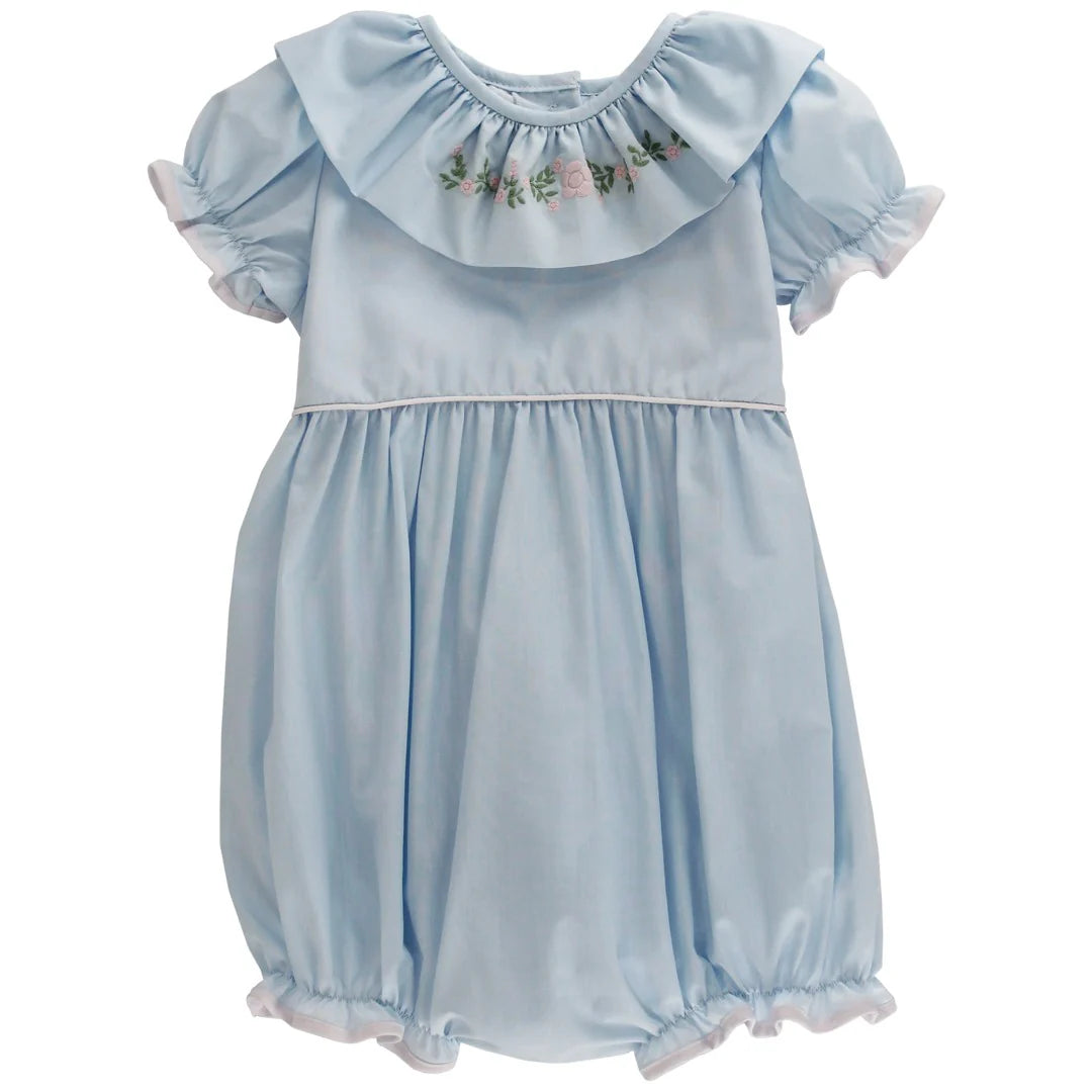 Bailey Boys Soft Blooms on Blue Girls Bubble Short