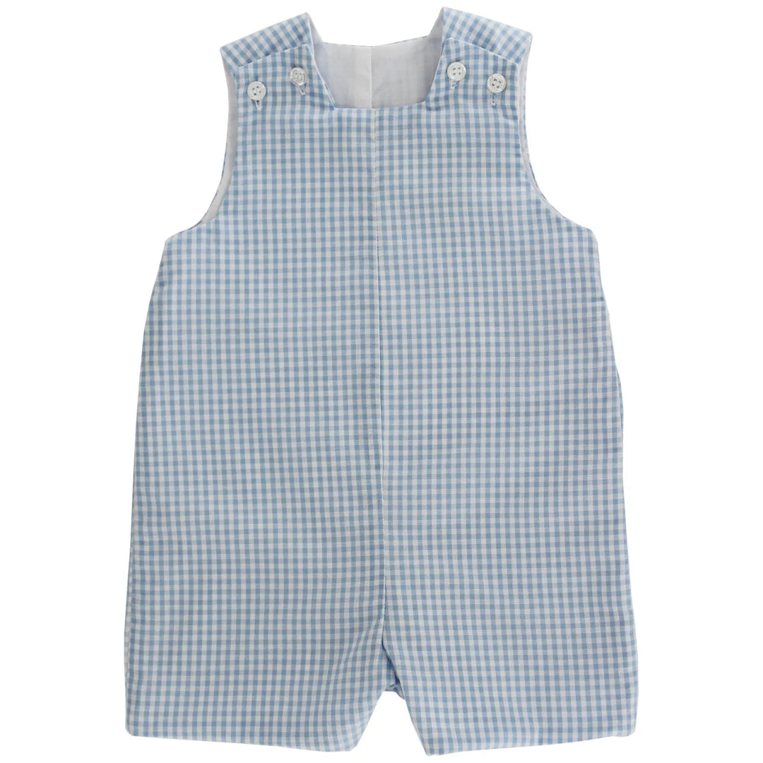 Bailey Boys, Light Blue Check John John Short with Tab