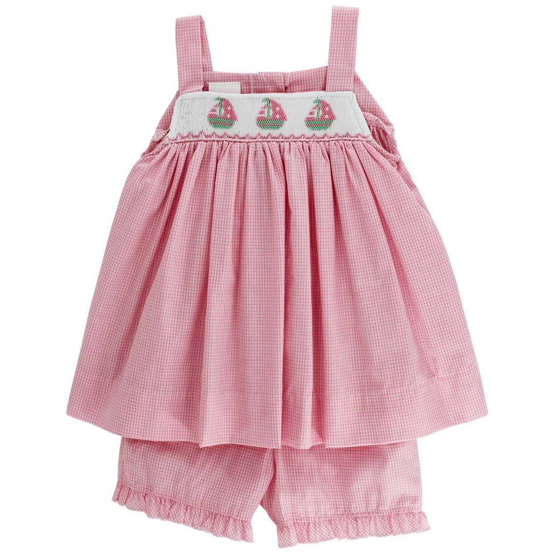 Bailey Boys Smocked Sailboats Girls Short Set