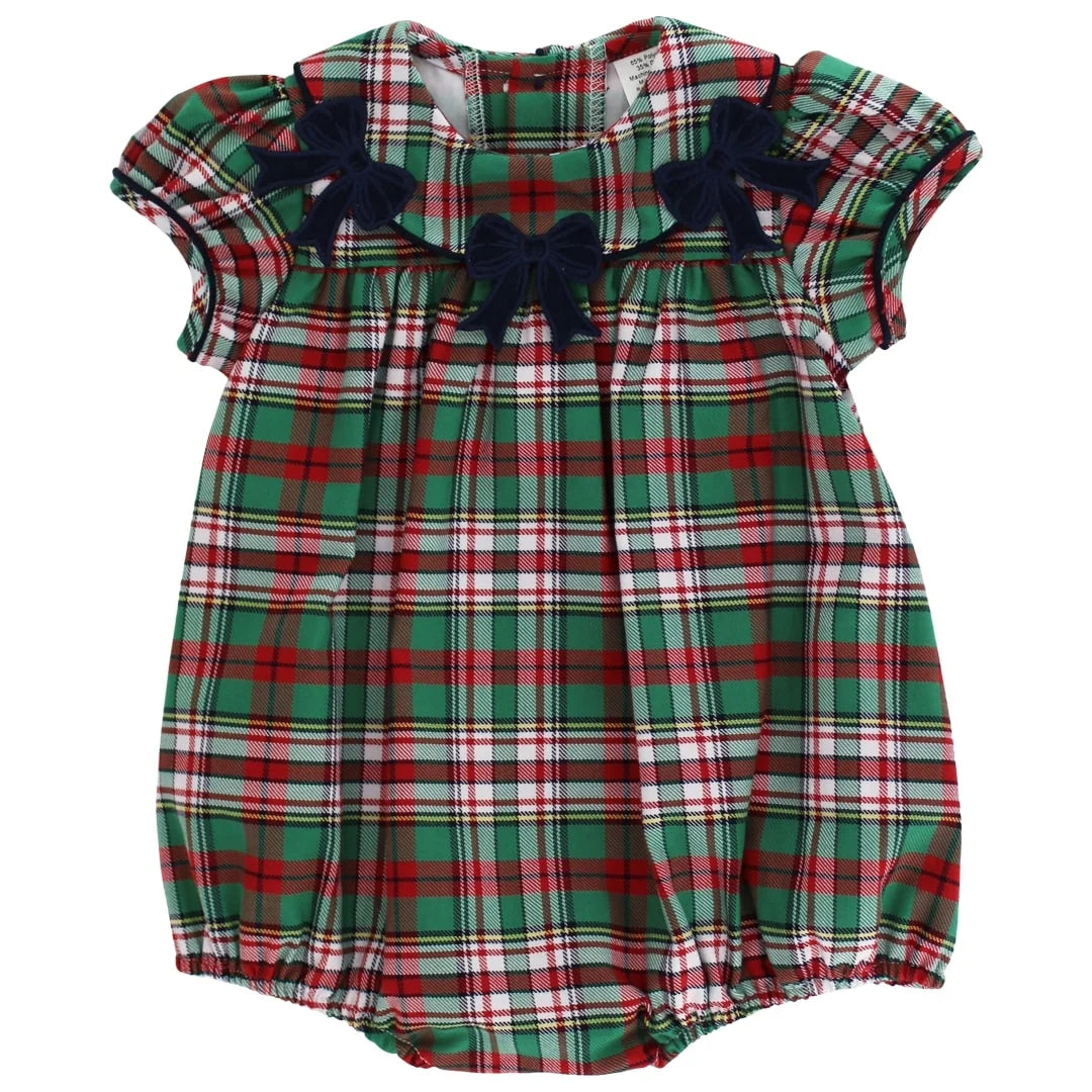 Bailey Boys Christmas Plaid Girls Short Bubble