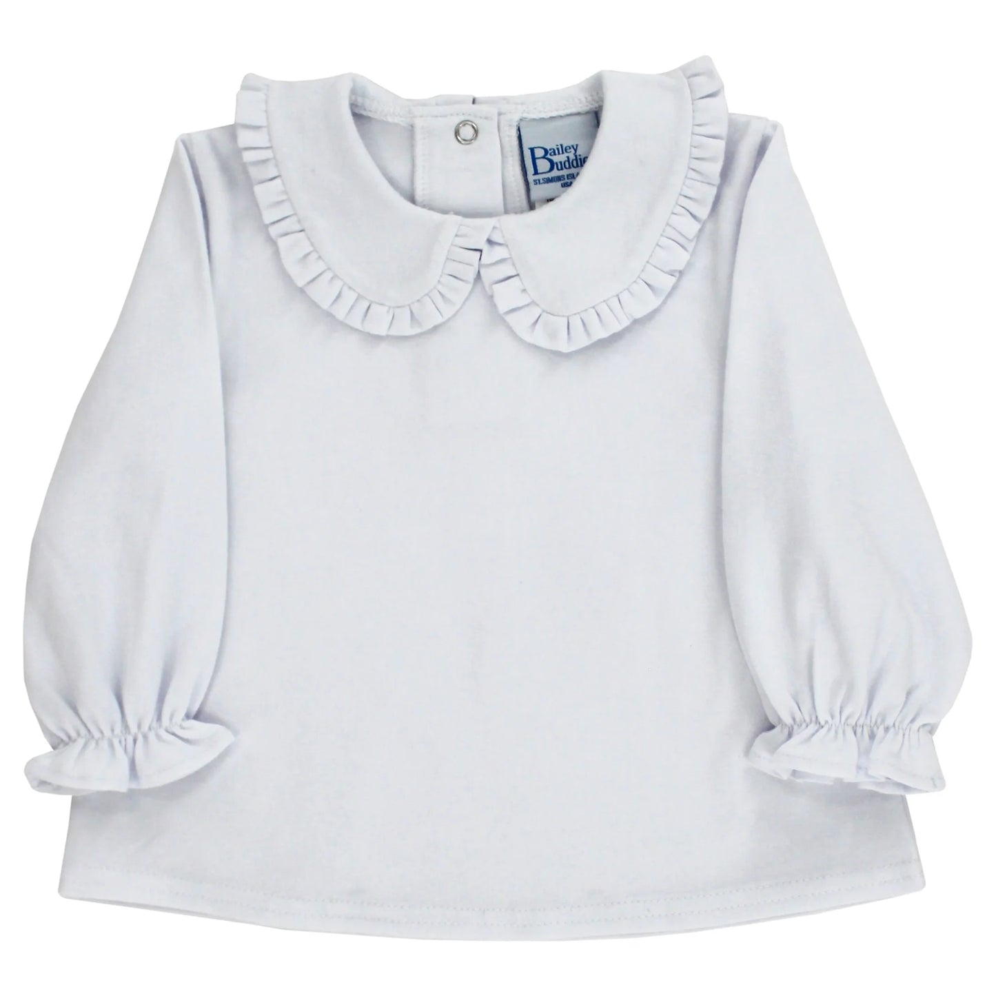 Bailey Boys Buddies White Knit Girls Peter Pan Shirt