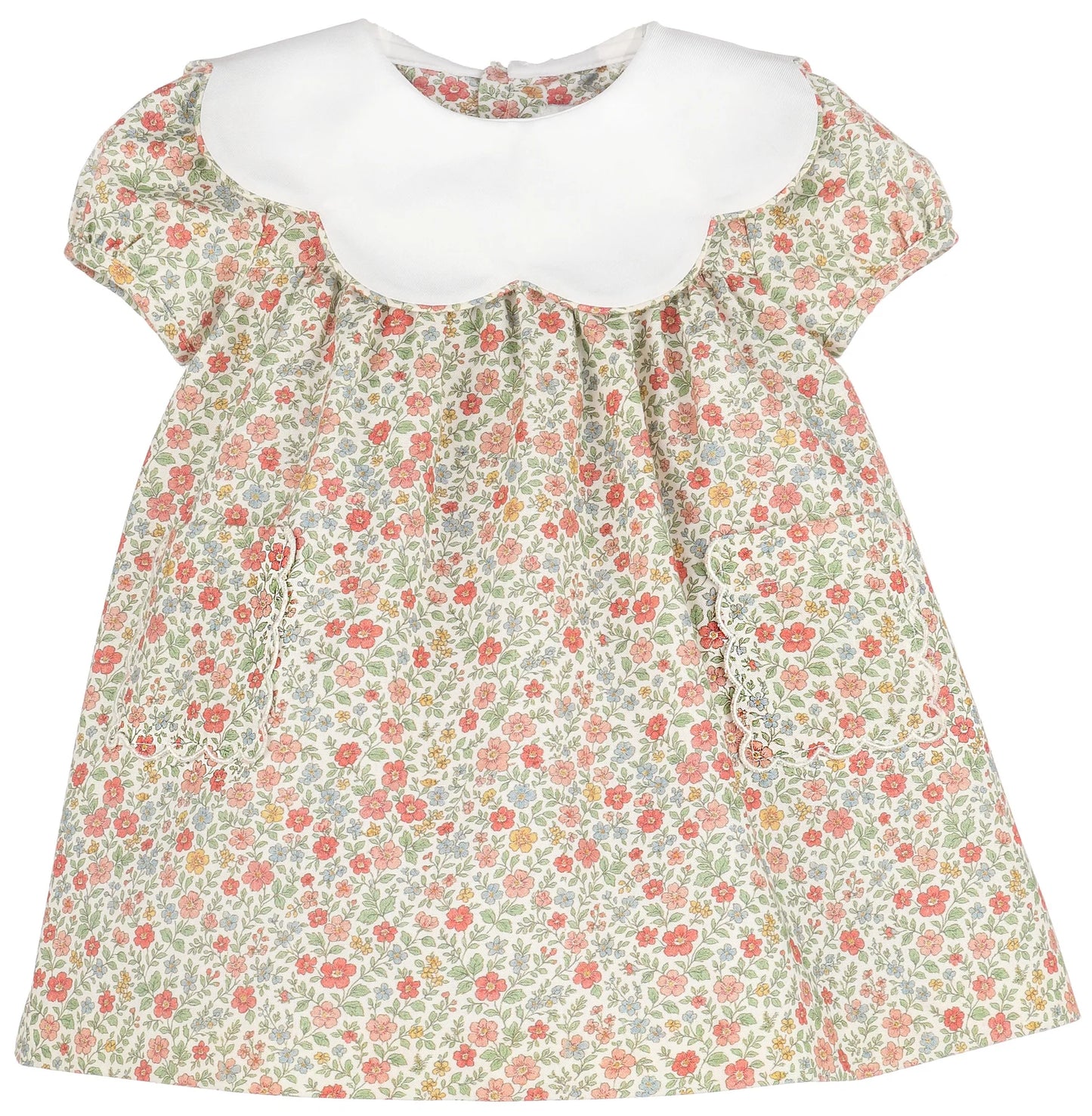 Sophie and Lucas Storybook Vintage Scallop Dress, Orange