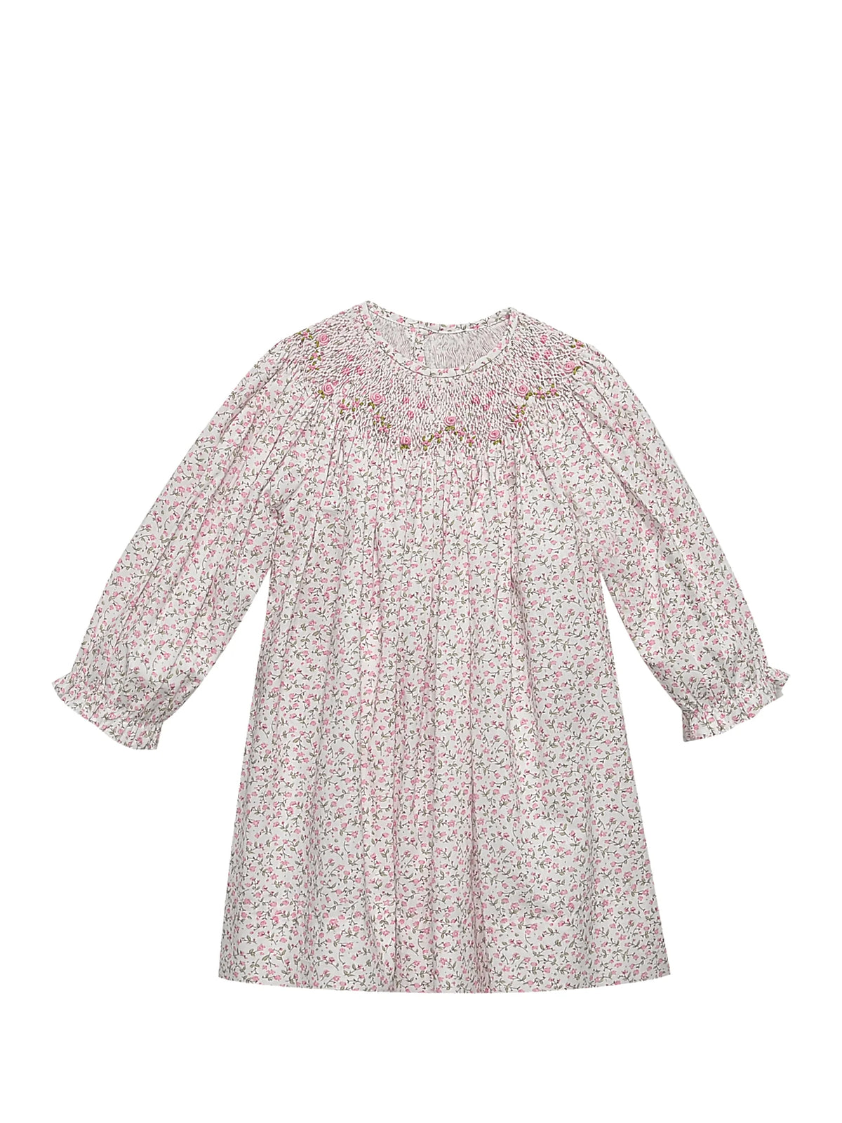 Remember Nguyen Pink Flower Savannah Dress--Garden Whispers