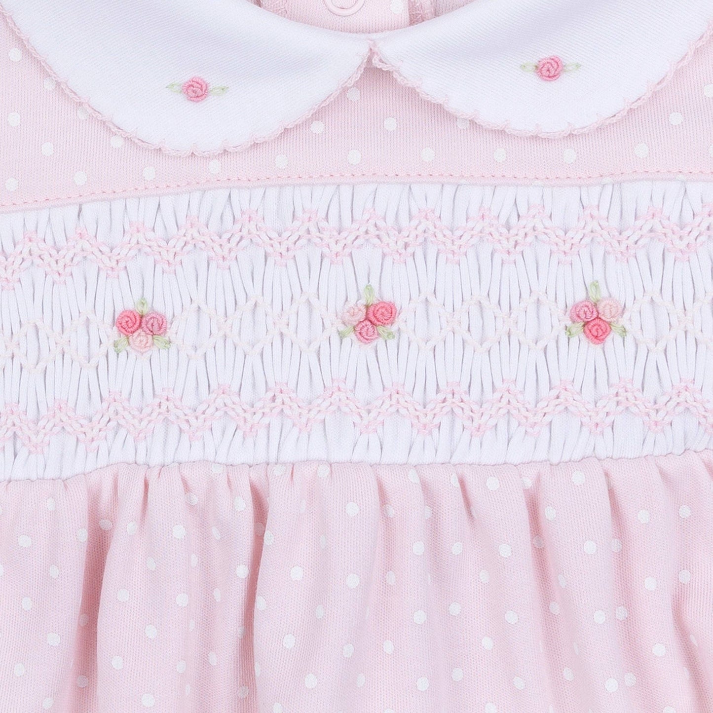 Magnolia Baby Mia's Classics Smocked Short Sleeve Bubble - Pink