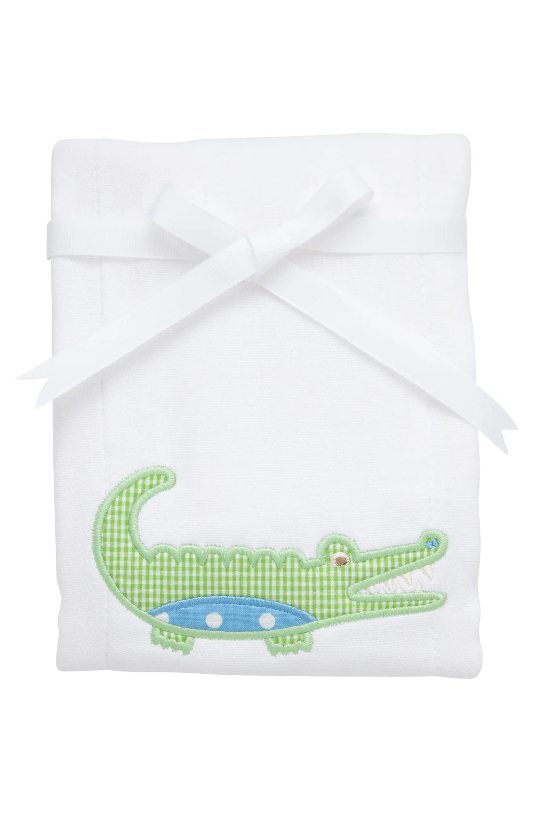 3 Marthas Alligator Applique Burp, Blue