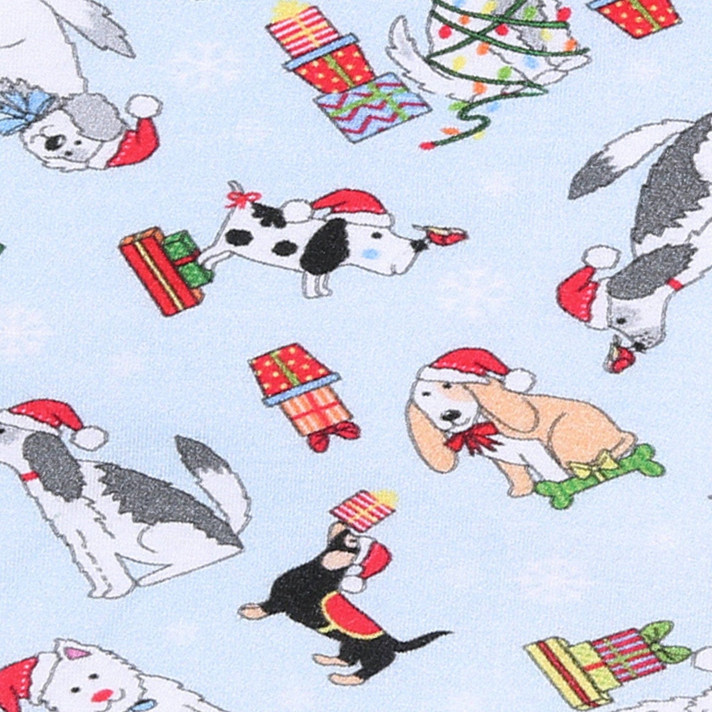 Magnolia Baby Yappy Christmas Blue Zipper Pajamas