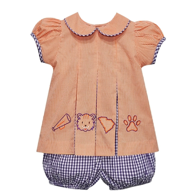 Southern Saturday Remember Nguyen Tiger Orange/Purple 4 Logos Bloomer Set