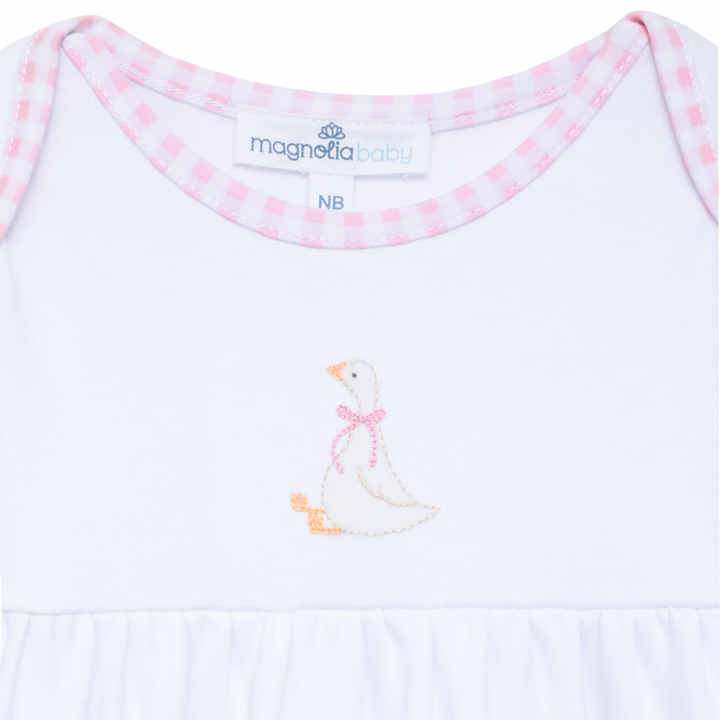 Magnolia Baby Silly Goose Gathered Gown - Pink