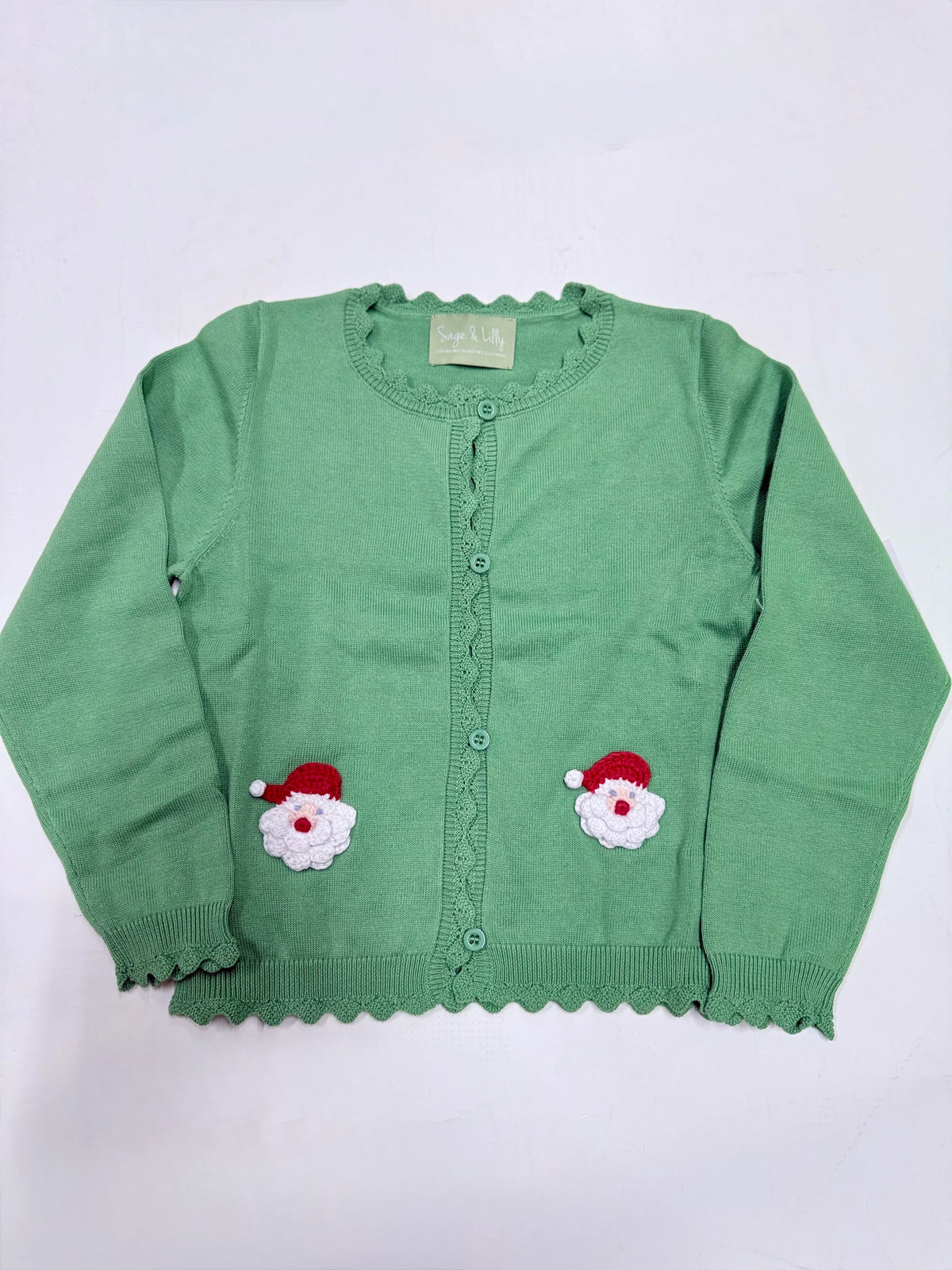 Sage and Lilly Crochet Santa Girls Cardigan