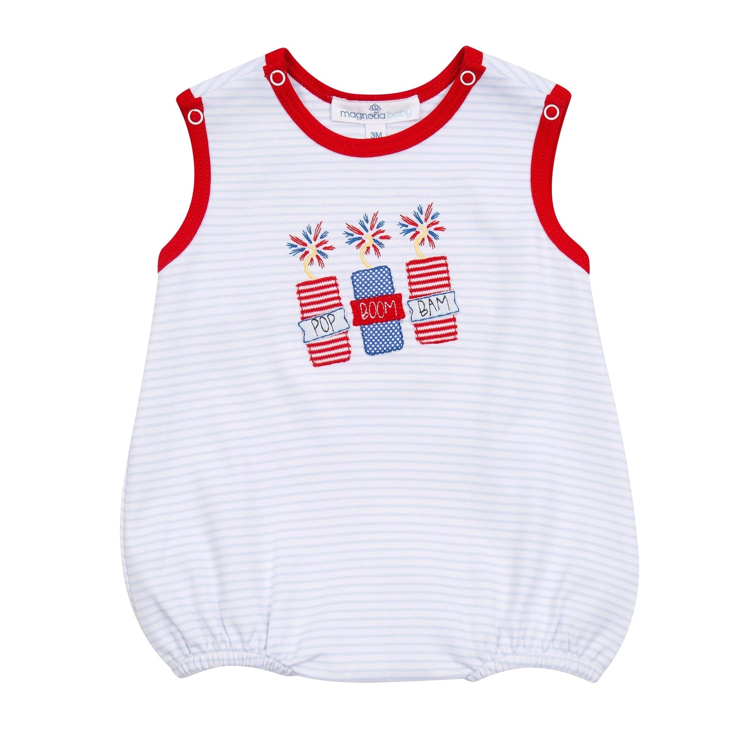 Magnolia Baby Pop! Boom! Bam! Appliqued Bubble Red
