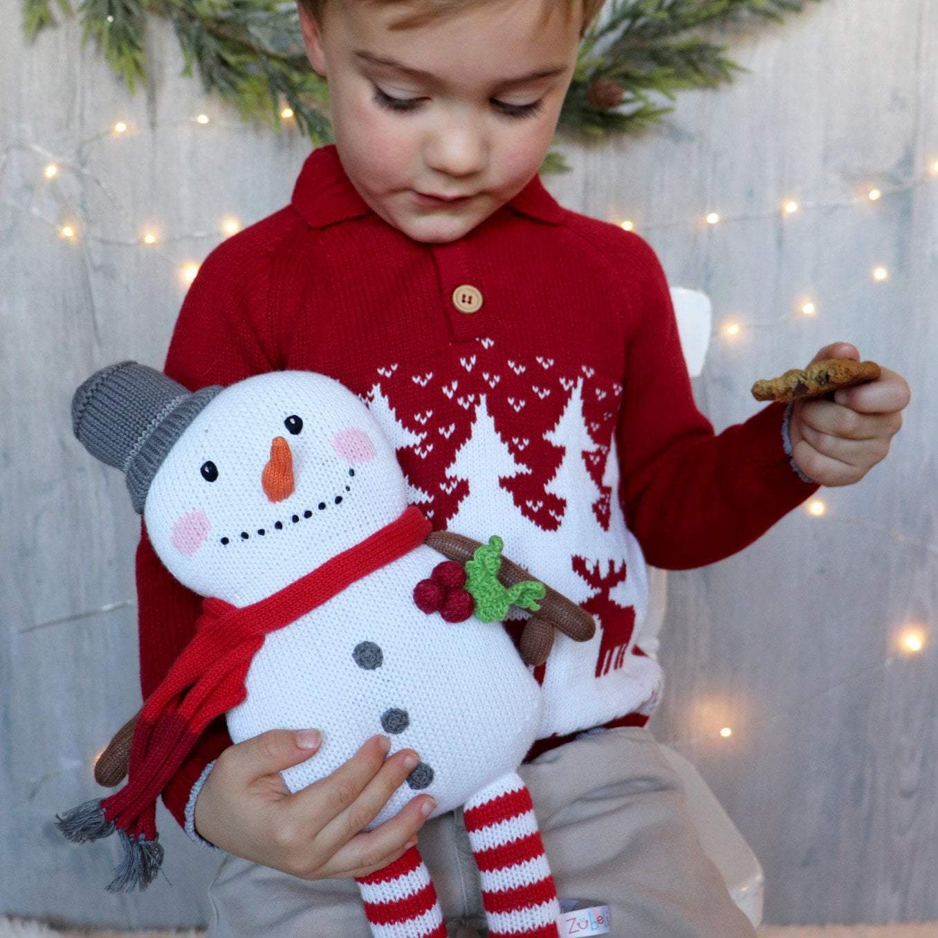 Zubels Mac the Snowman Knit Doll