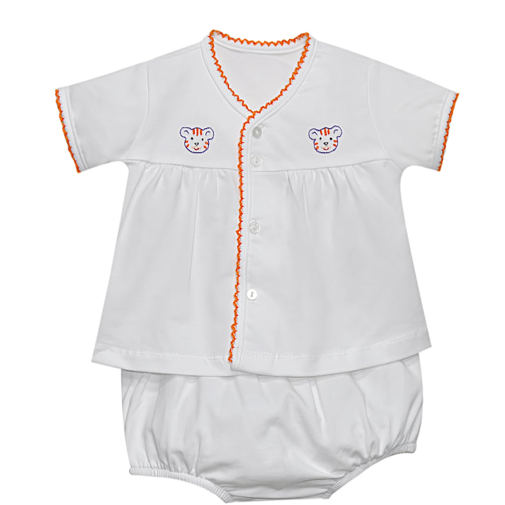 Southern Saturday Remember Nguyen Orange/Purple Clemson Unisex Diaper Set