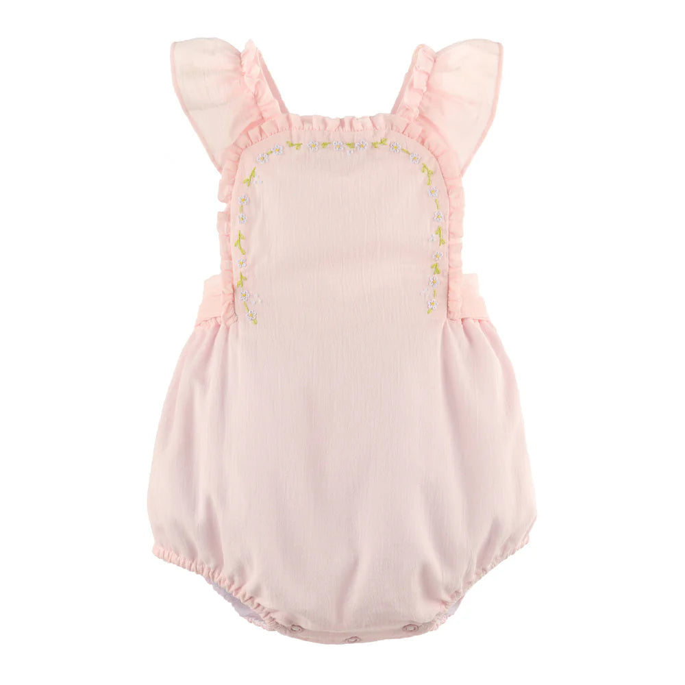 Sophie and Lucas Daisy Chain Sunsuit, Pink