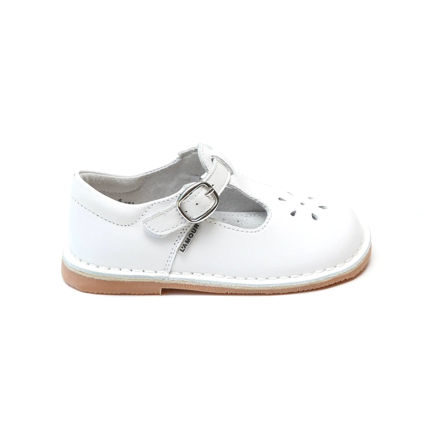 L'Amour Shoes Joy Classic Leather T-Strap Mary Jane