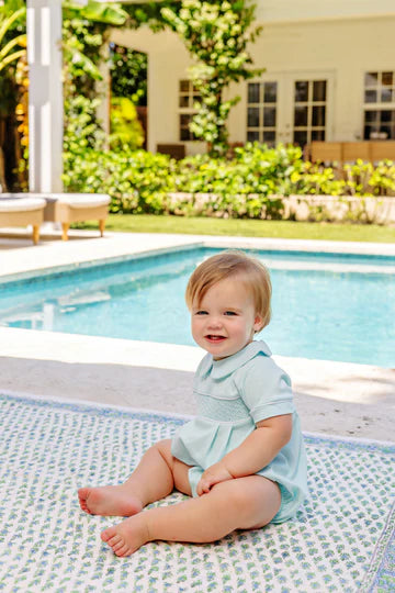 Beaufort Bonnet Smocked Bradford Bubble-Edisto Egg Blue Worth Avenue White