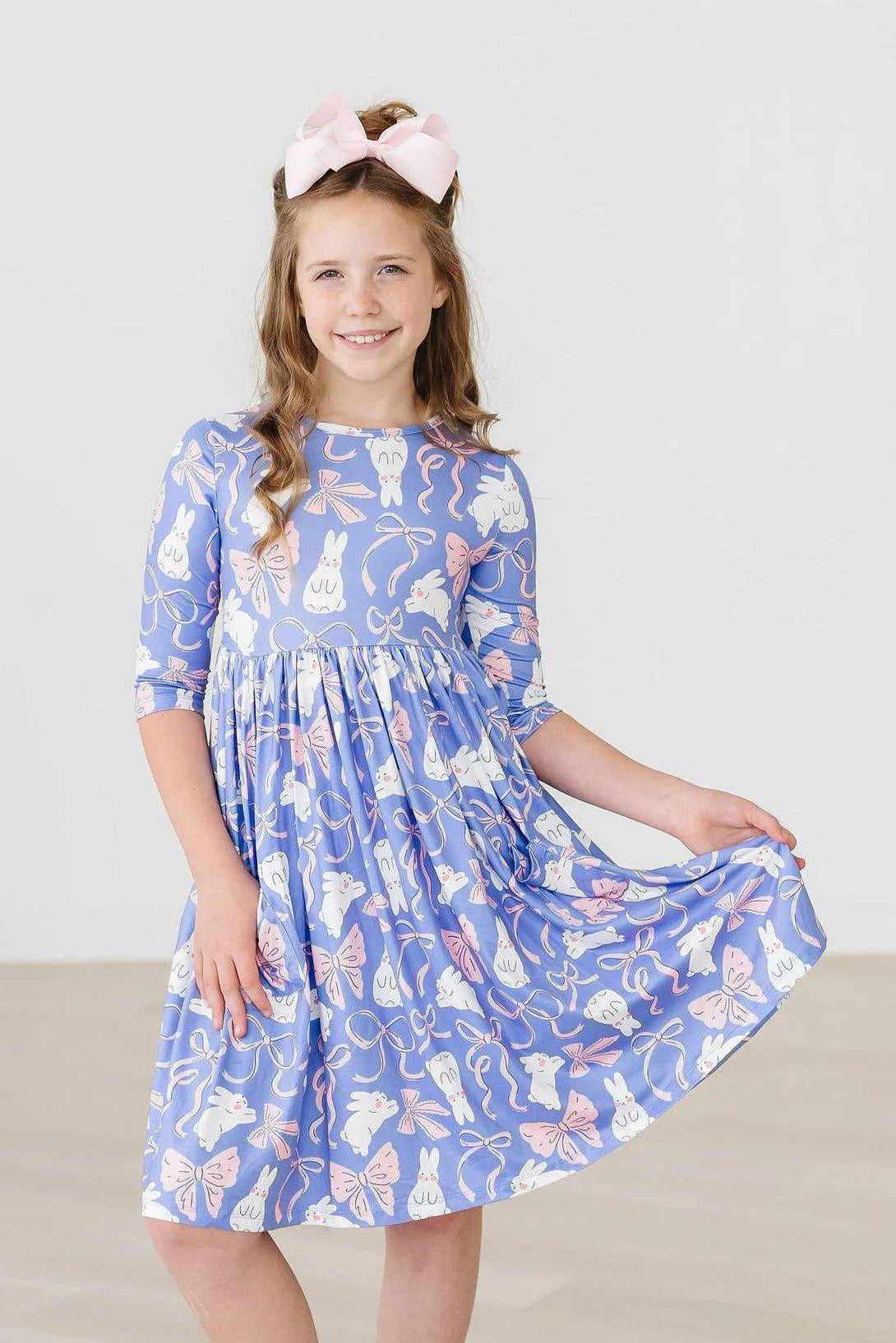 Mila and Rose Hop, Skip & Twirl 3/4 Sleeve Twirl Dress