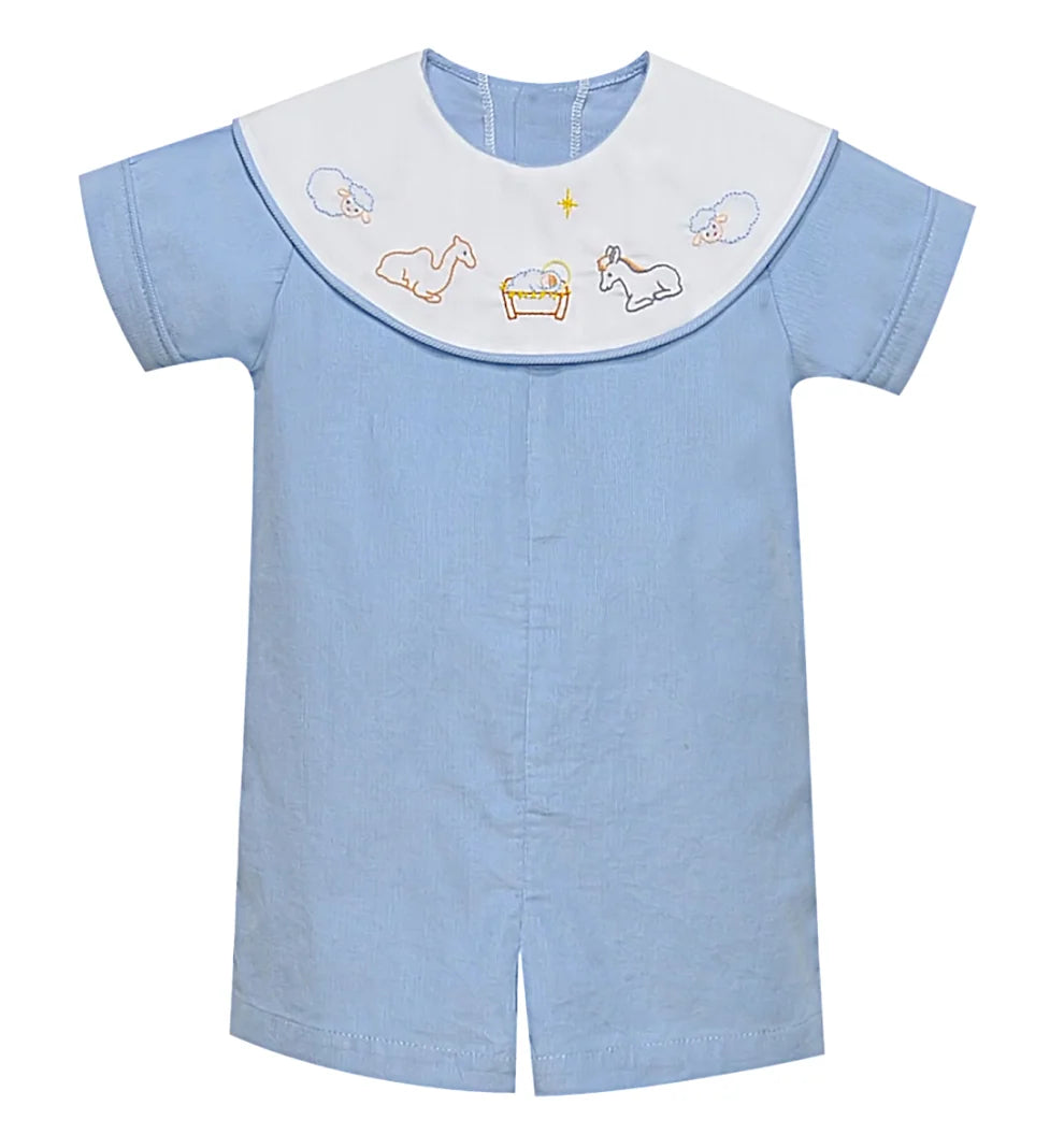 Remember Nguyen Blue Williams Romper--Nativity