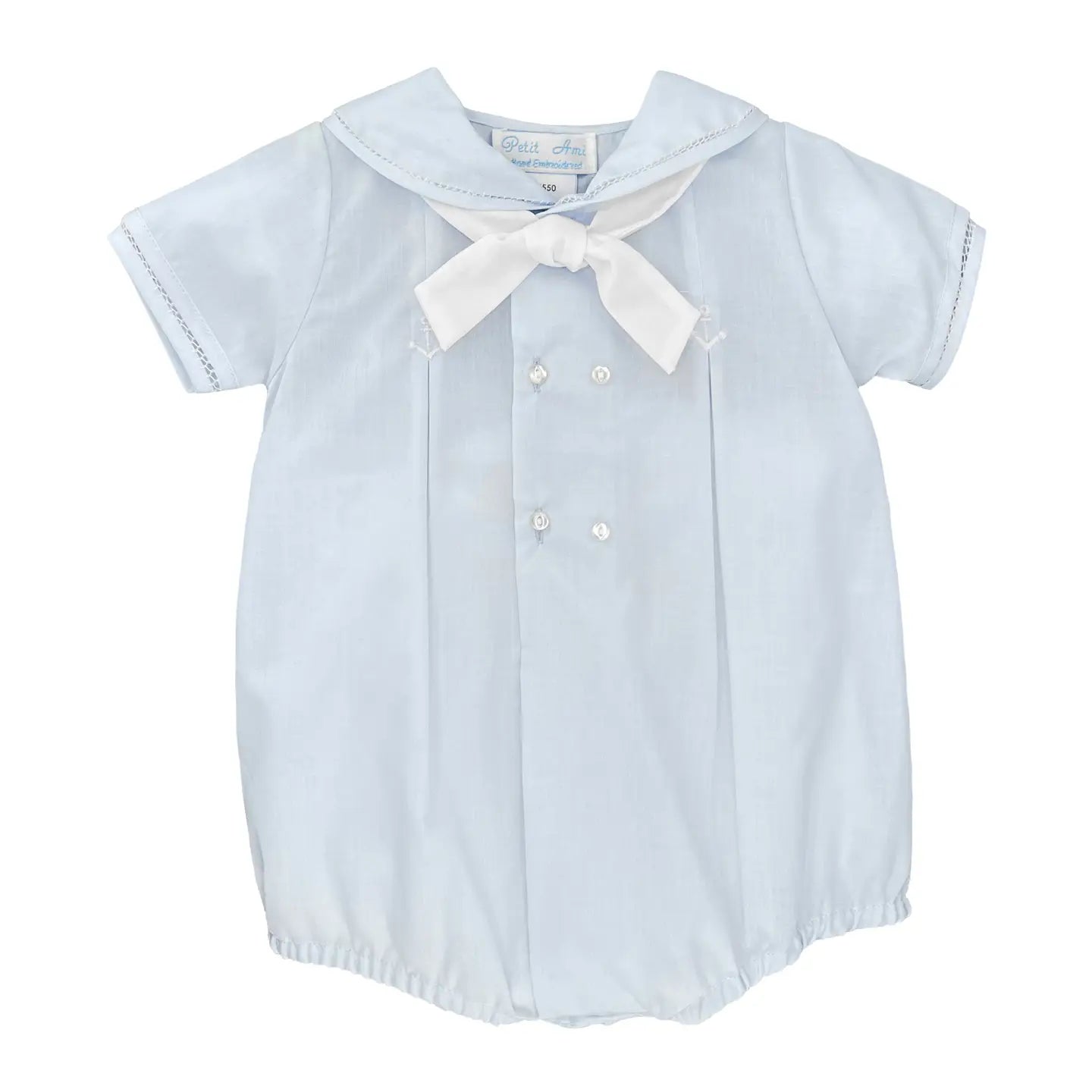 Petit Ami Romper with Anchor Embroidery