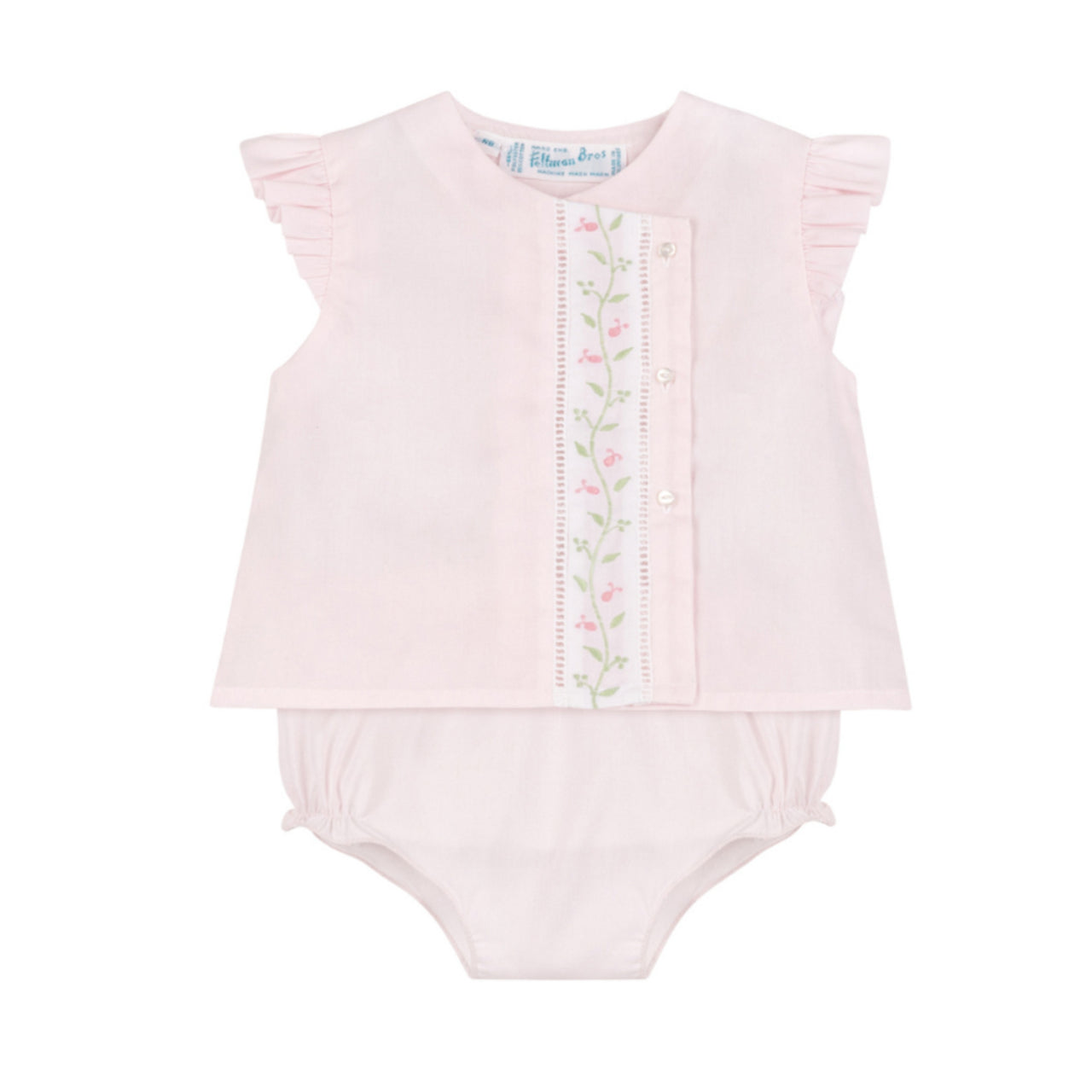 Feltman Brothers 833 Pink Floral Vine Diaper Set