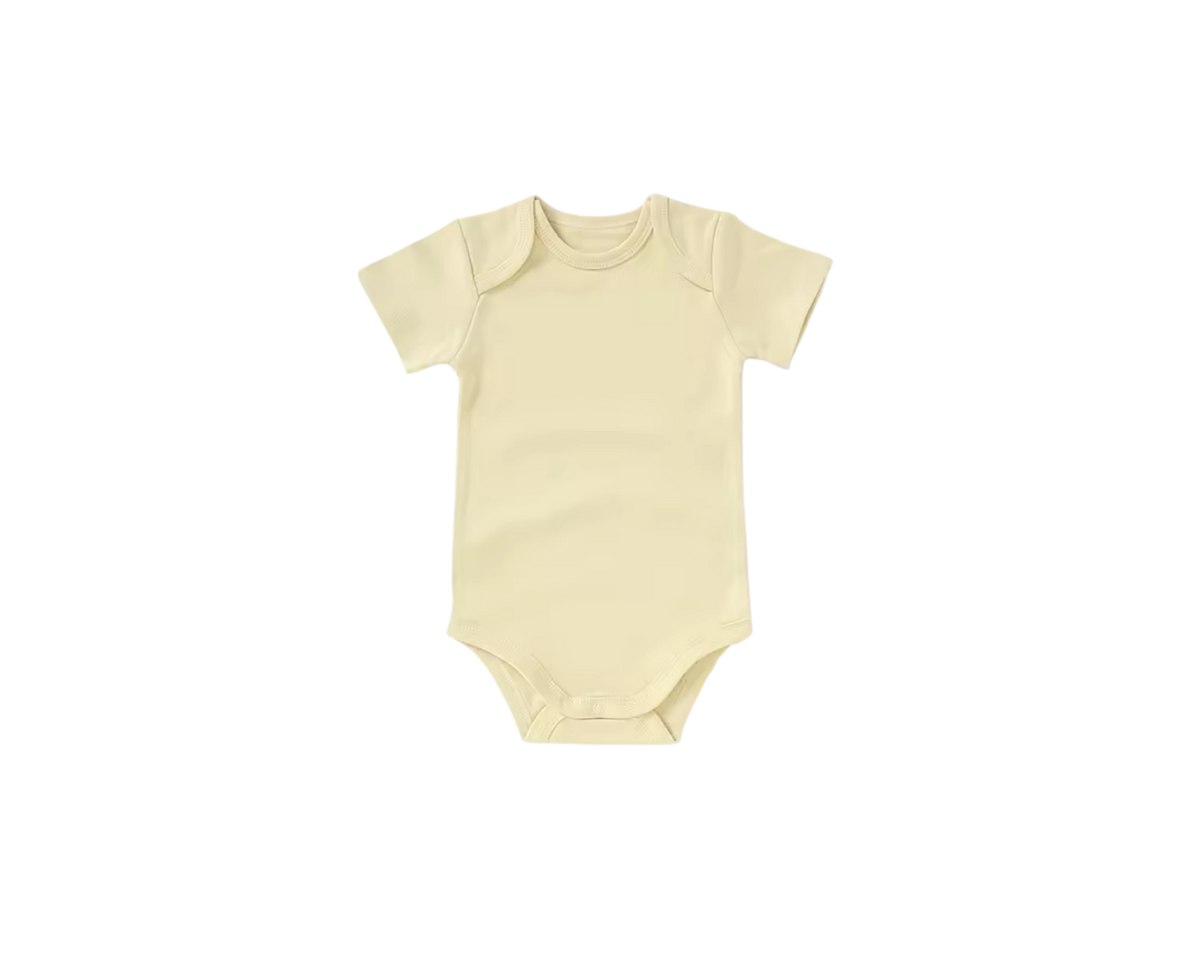 Lukas James Classic Short Sleeve Bodysuit--Buttercream